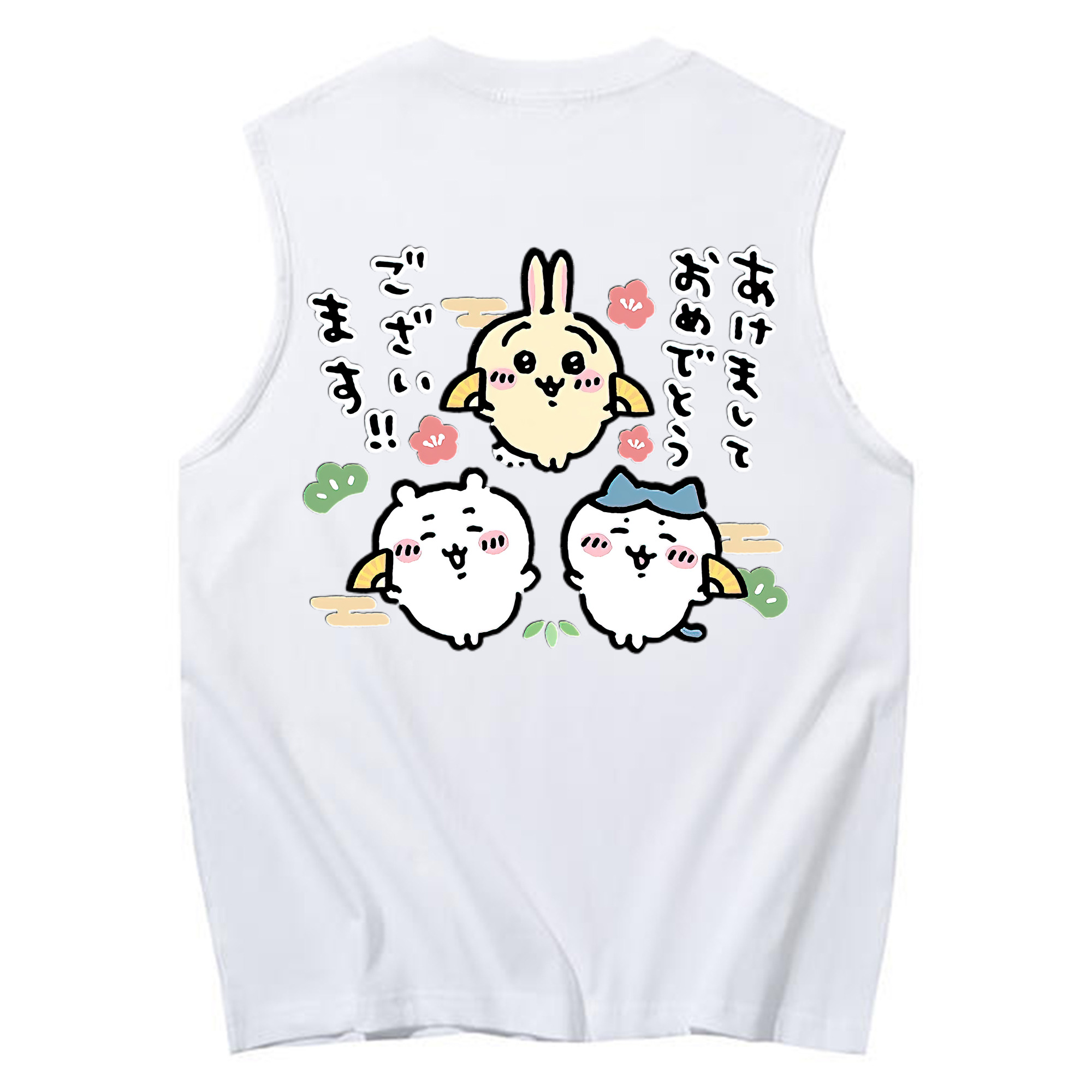 （画像用） ちいかわ ちいかわ Chii-kawa chiikawa コットン100％タンクトップ（背面プリント）