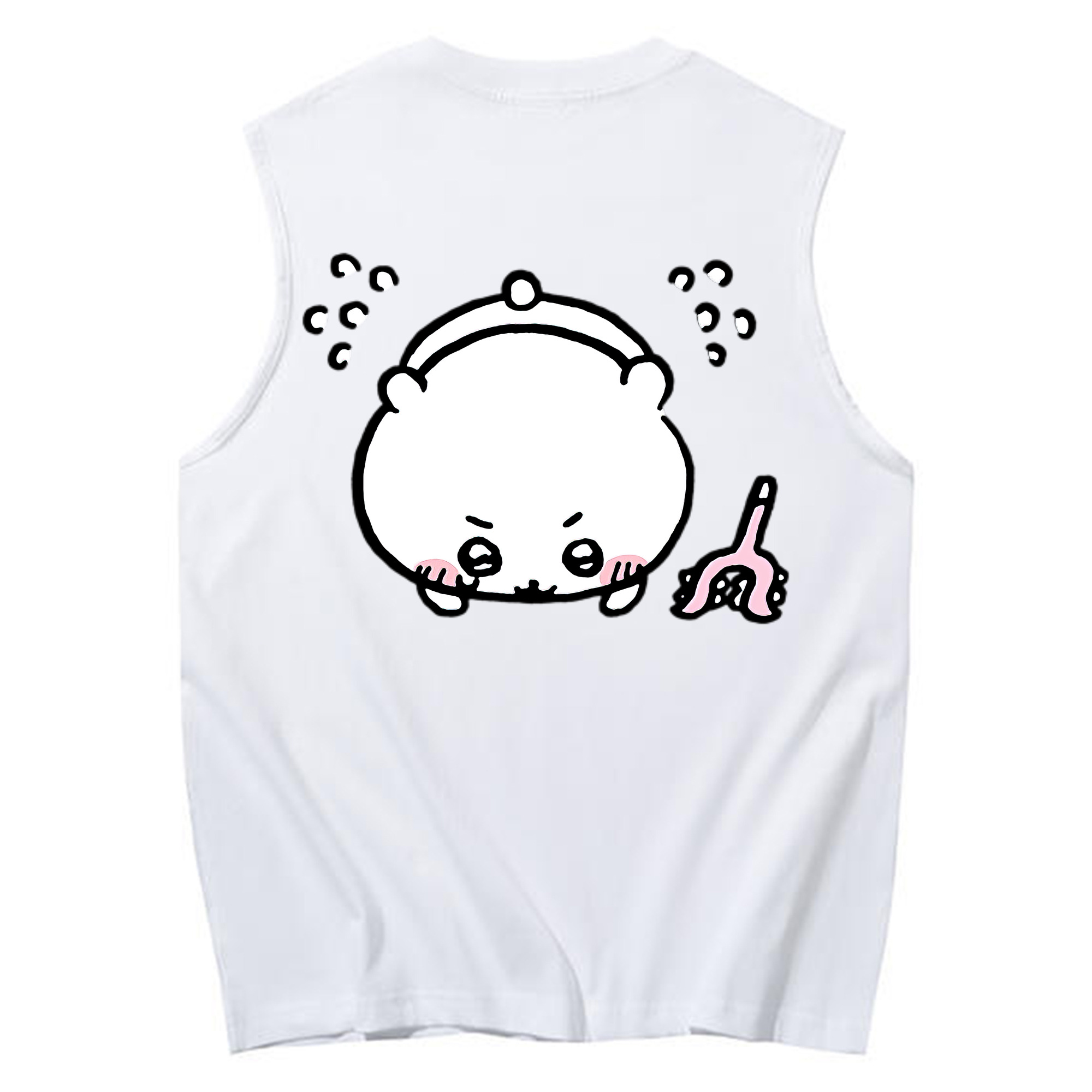 （画像用） ちいかわ ちいかわ Chii-kawa chiikawa コットン100％タンクトップ（背面プリント）