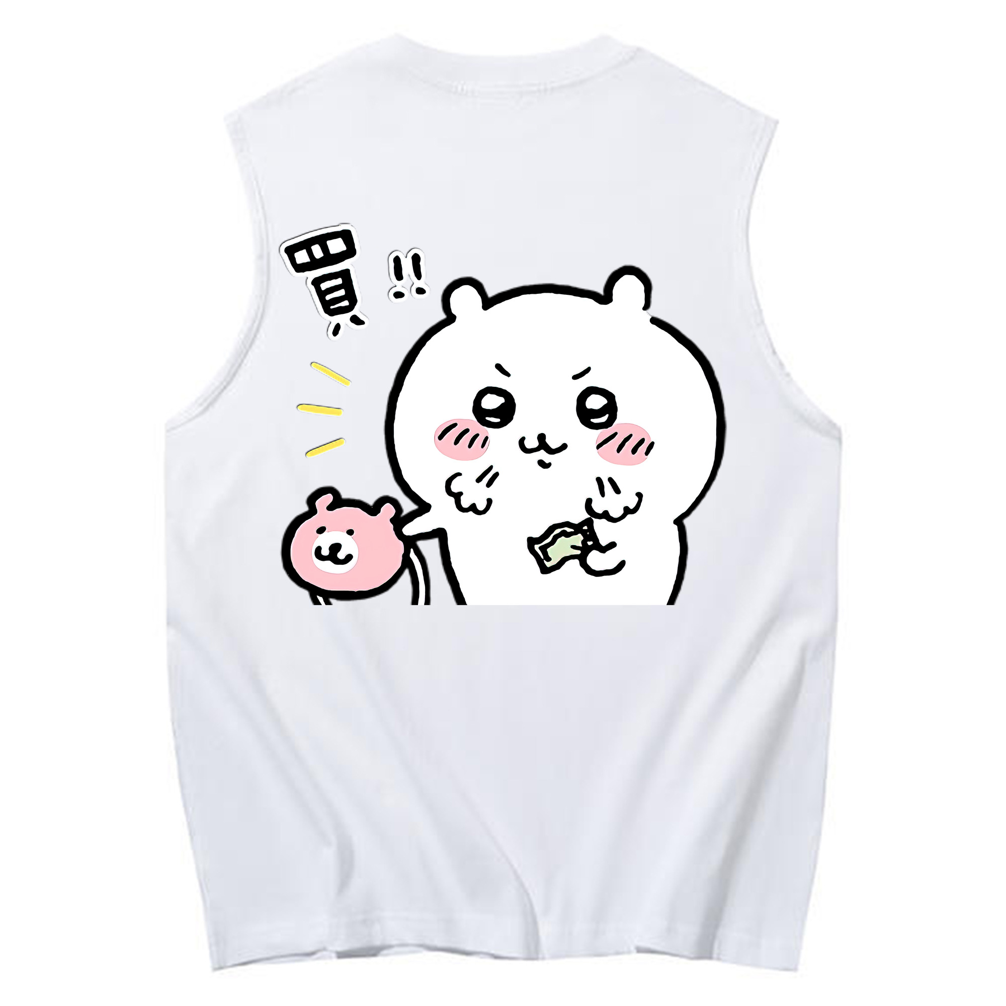 （画像用） ちいかわ ちいかわ Chii-kawa chiikawa コットン100％タンクトップ（背面プリント）