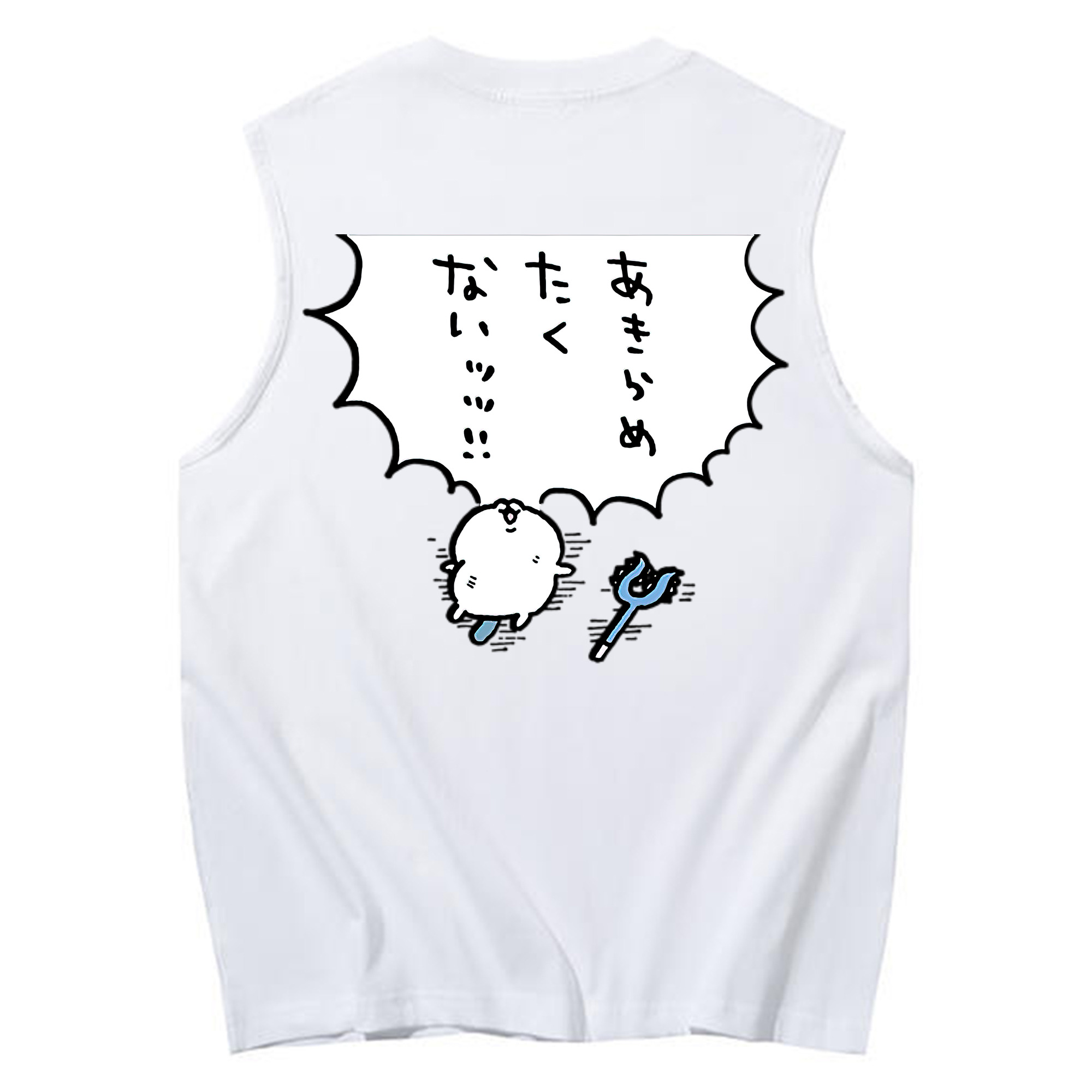 （画像用） ちいかわ ちいかわ Chii-kawa chiikawa コットン100％タンクトップ（背面プリント）