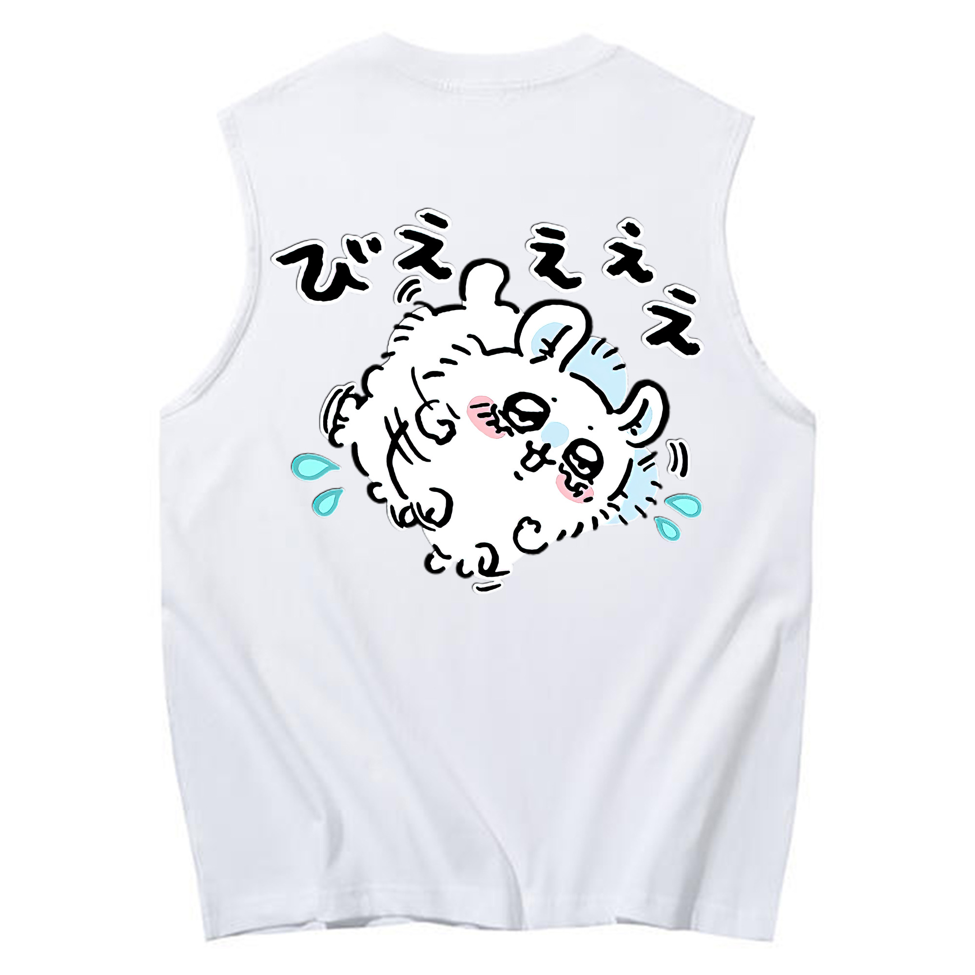 （画像用） ちいかわ モモンガ Chii-kawa Momonga コットン100％タンクトップ（背面プリント）