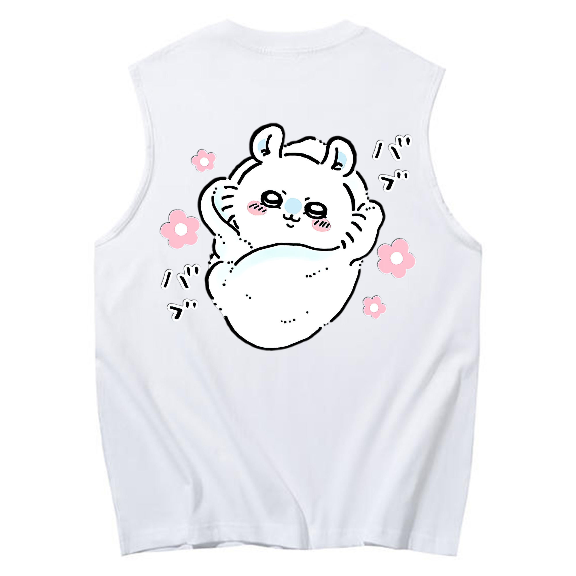 （画像用） ちいかわ モモンガ Chii-kawa Momonga コットン100％タンクトップ（背面プリント）