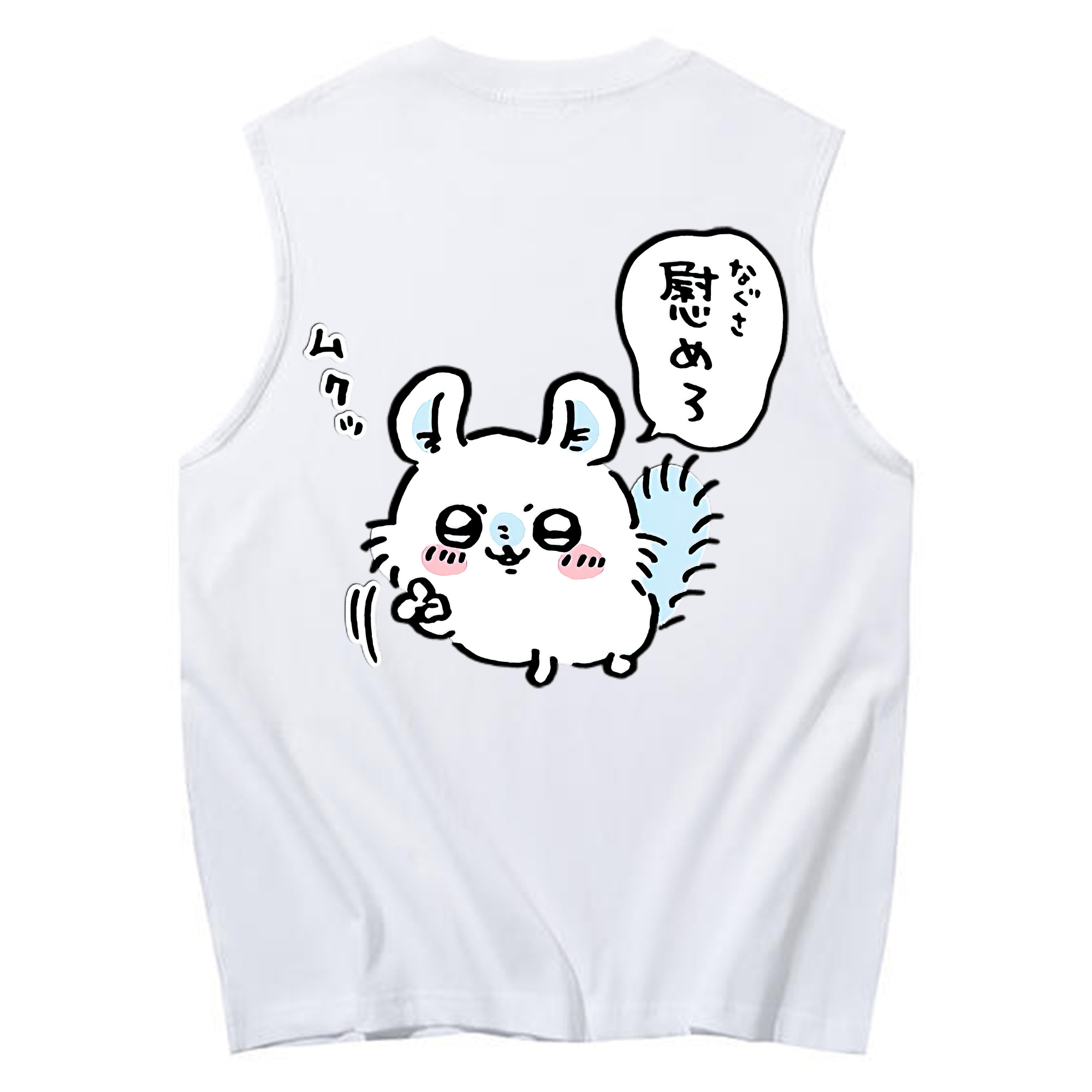 （画像用） ちいかわ モモンガ Chii-kawa Momonga コットン100％タンクトップ（背面プリント）