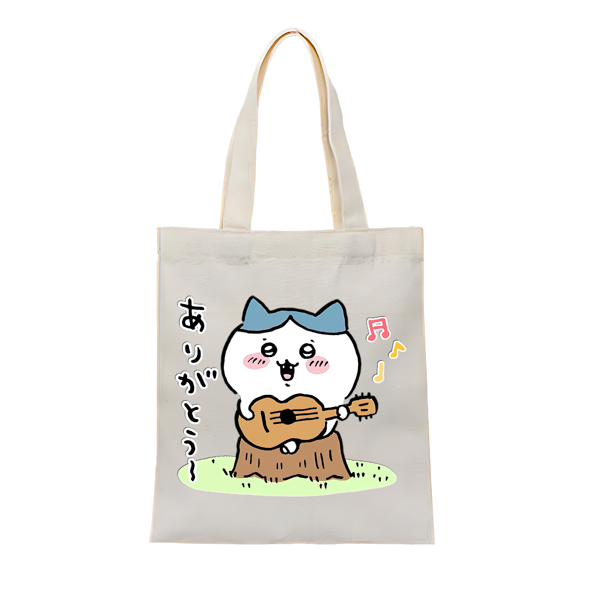 （画像用） ちいかわ ハチワレ Chii-kawa hachiware 縦型キャンバス生地手提げバッグ　トートバッグ