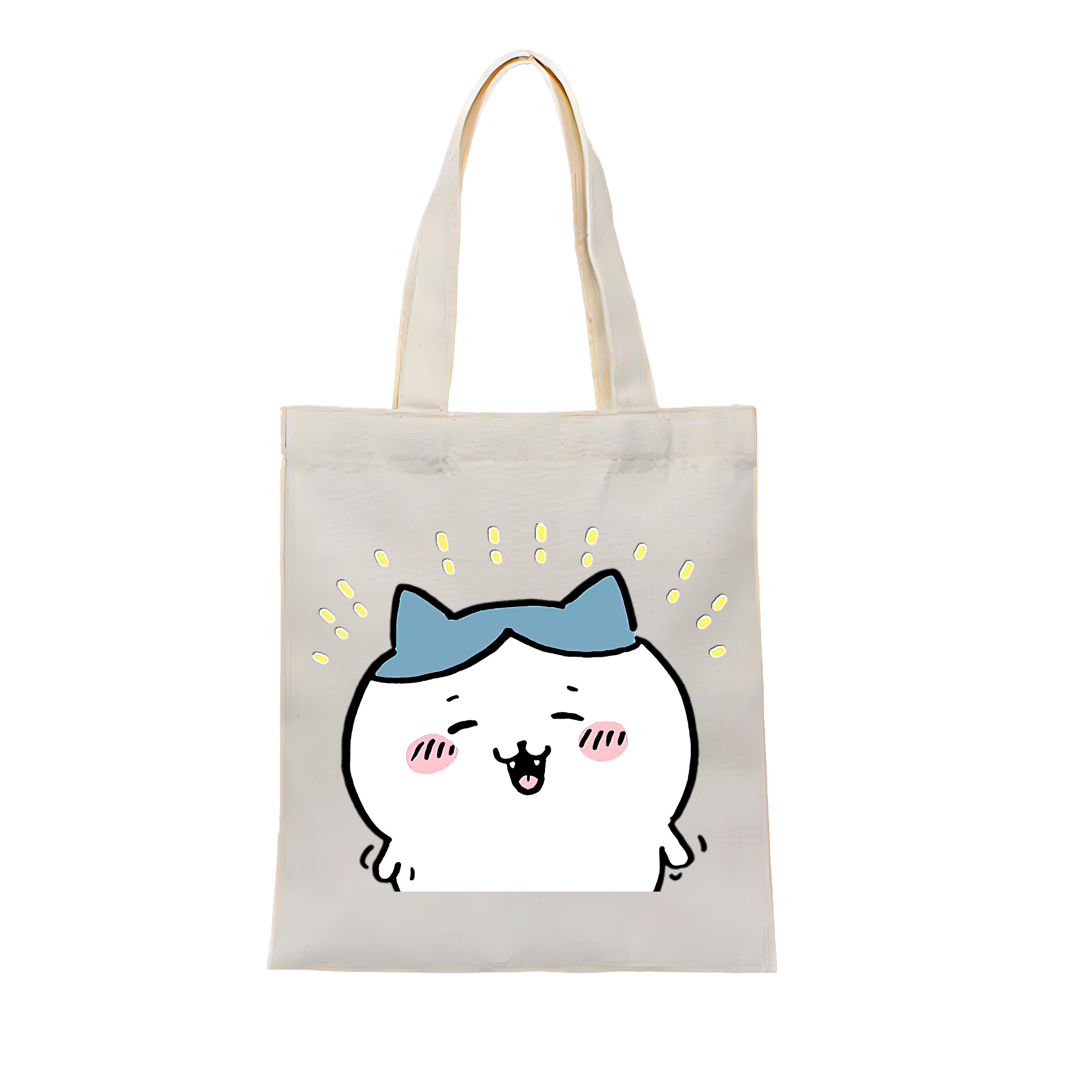 （画像用） ちいかわ ハチワレ Chii-kawa hachiware 縦型キャンバス生地手提げバッグ　トートバッグ