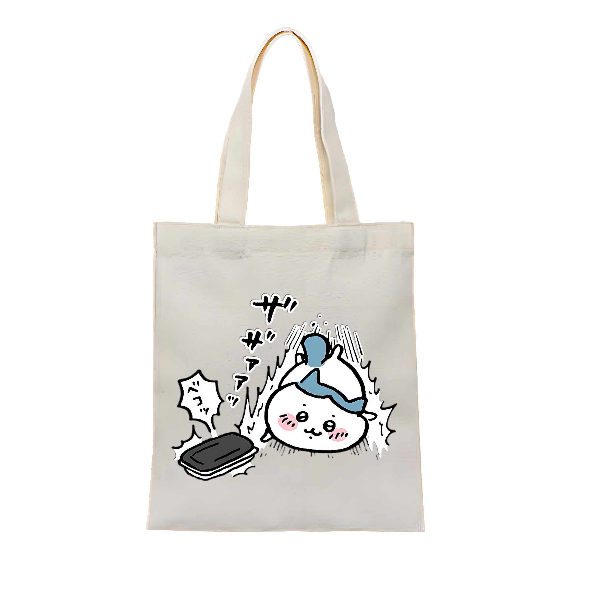（画像用） ちいかわ ハチワレ Chii-kawa hachiware 縦型キャンバス生地手提げバッグ　トートバッグ
