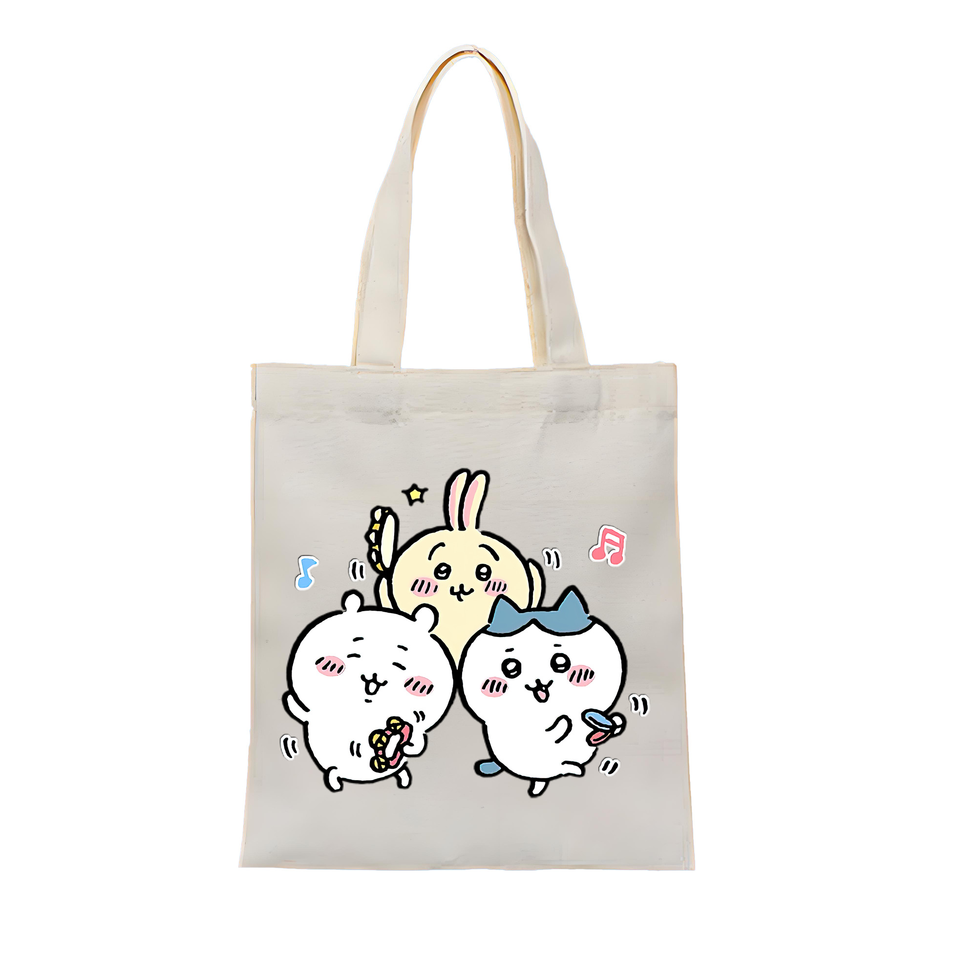 （画像用） ちいかわ ハチワレ Chii-kawa hachiware 縦型キャンバス生地手提げバッグ　トートバッグ
