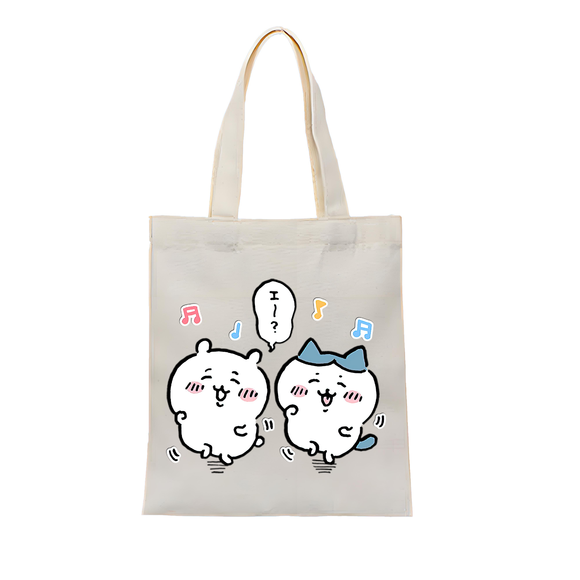 （画像用） ちいかわ ハチワレ Chii-kawa hachiware 縦型キャンバス生地手提げバッグ　トートバッグ
