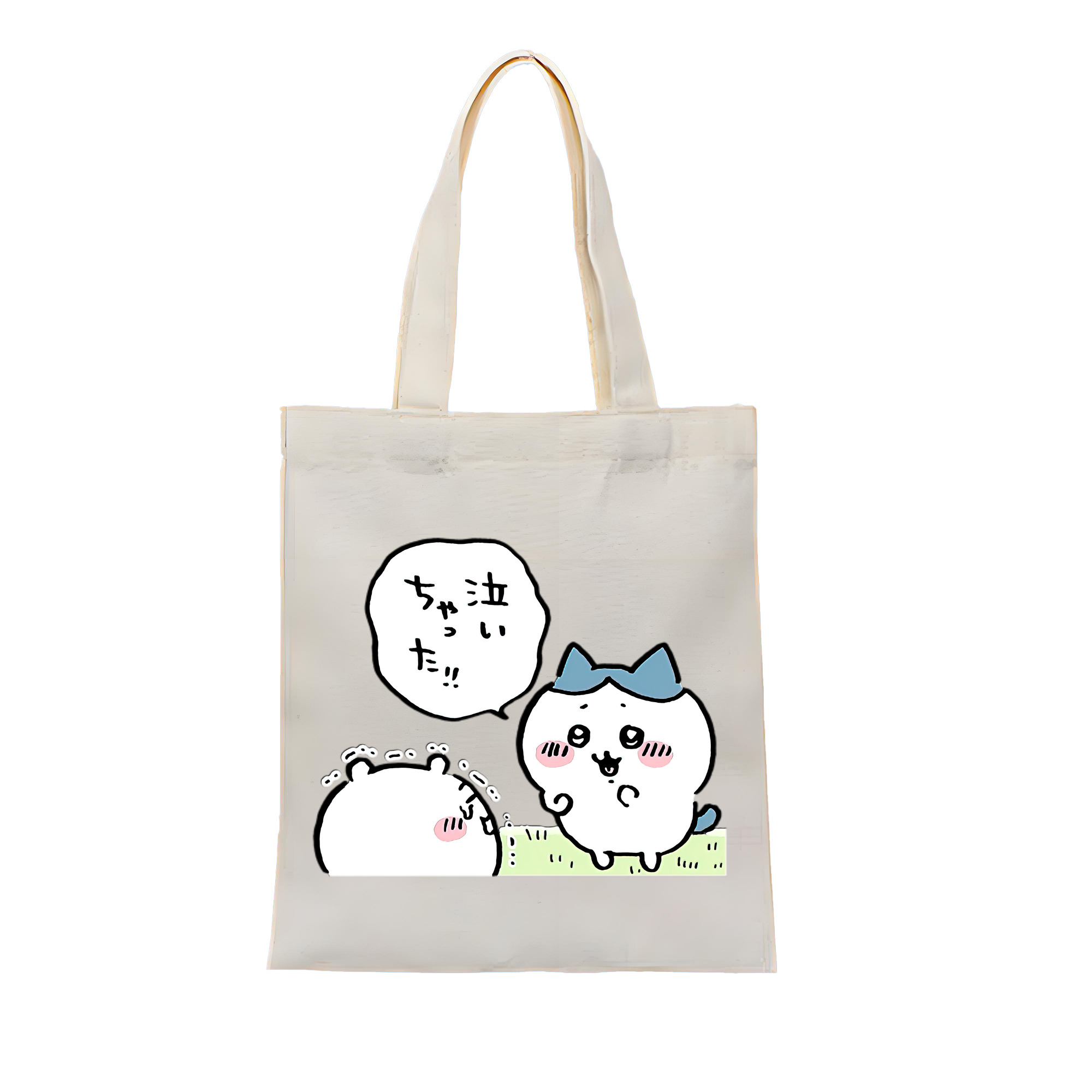 （画像用） ちいかわ ハチワレ Chii-kawa hachiware 縦型キャンバス生地手提げバッグ　トートバッグ