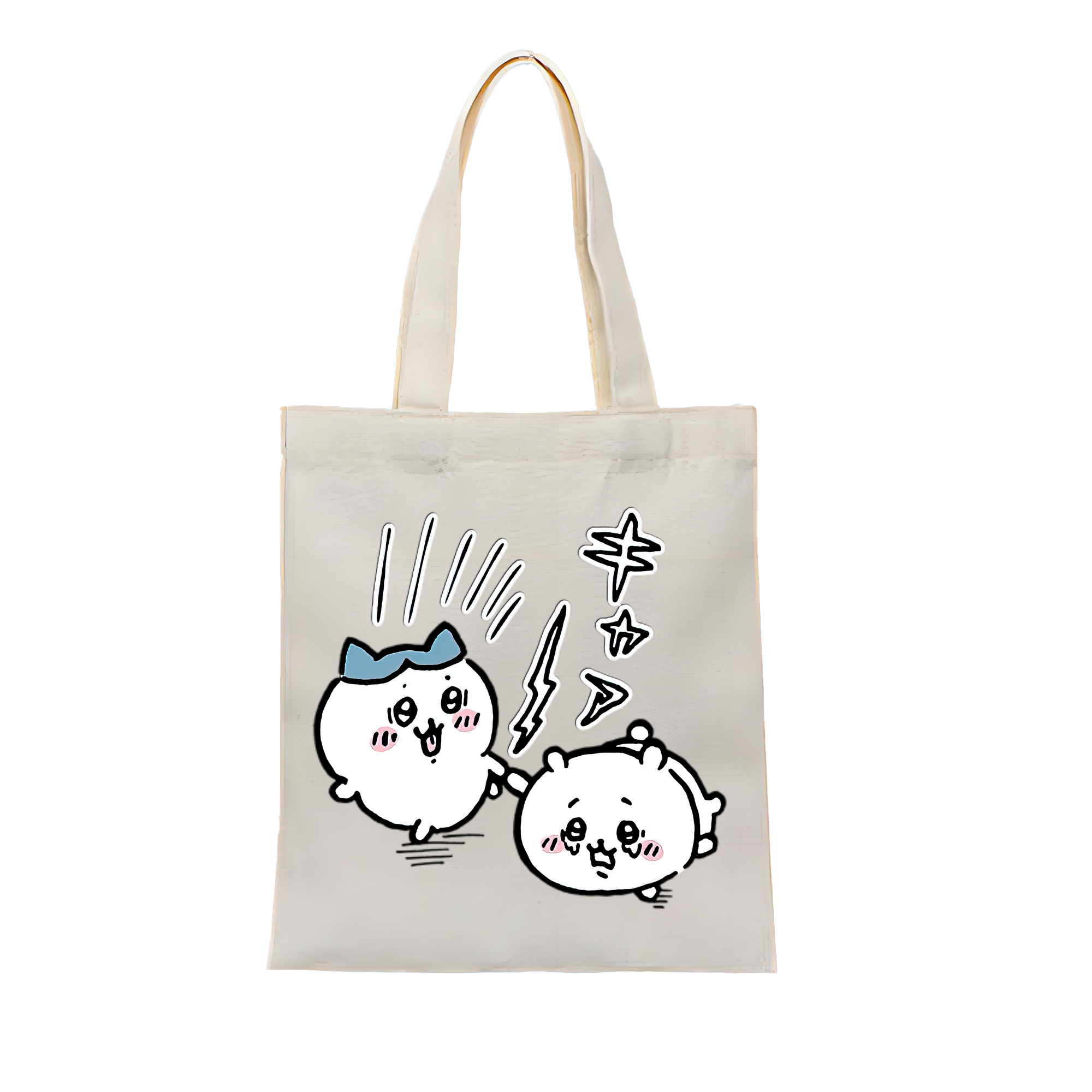 （画像用） ちいかわ ハチワレ Chii-kawa hachiware 縦型キャンバス生地手提げバッグ　トートバッグ