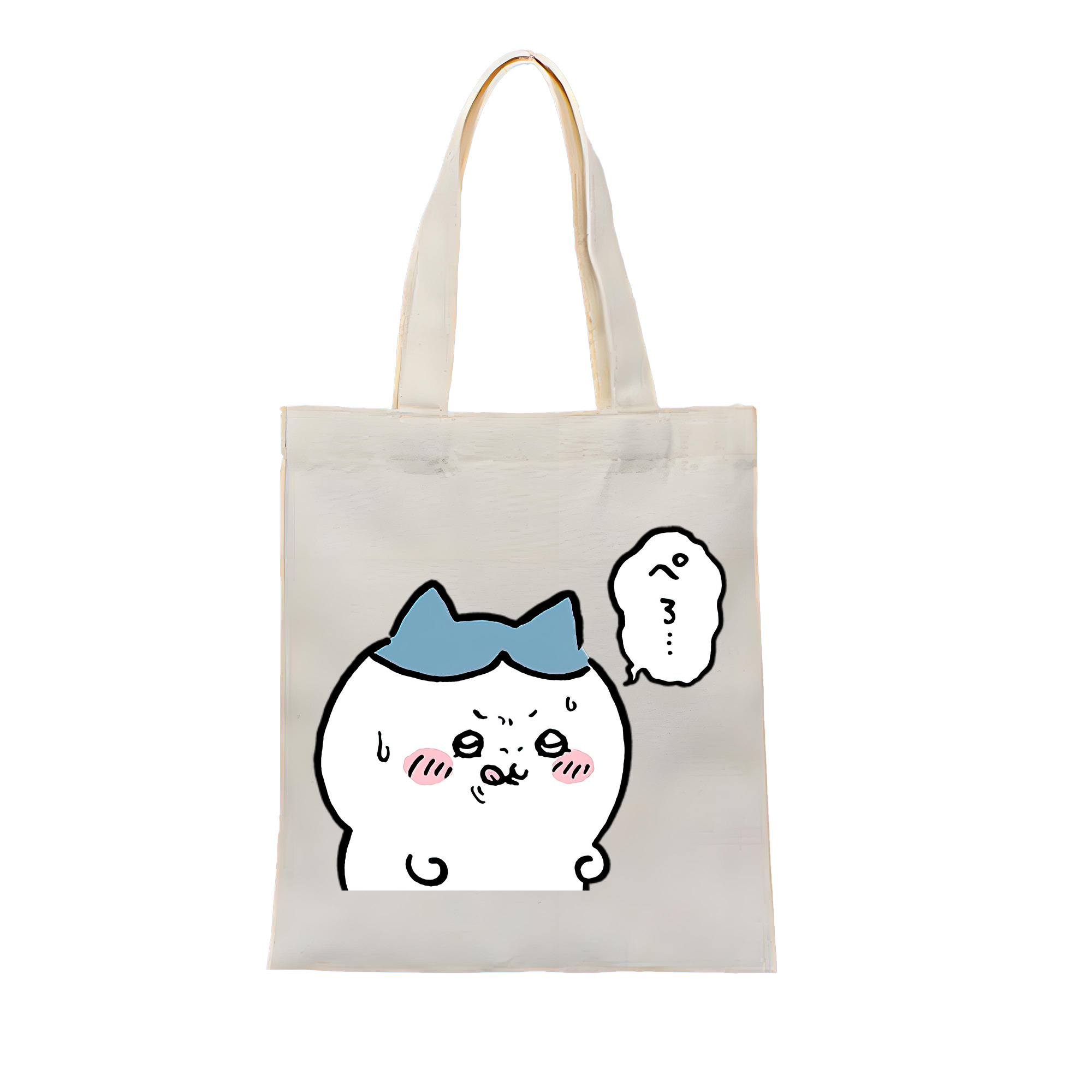 （画像用） ちいかわ ハチワレ Chii-kawa hachiware 縦型キャンバス生地手提げバッグ　トートバッグ