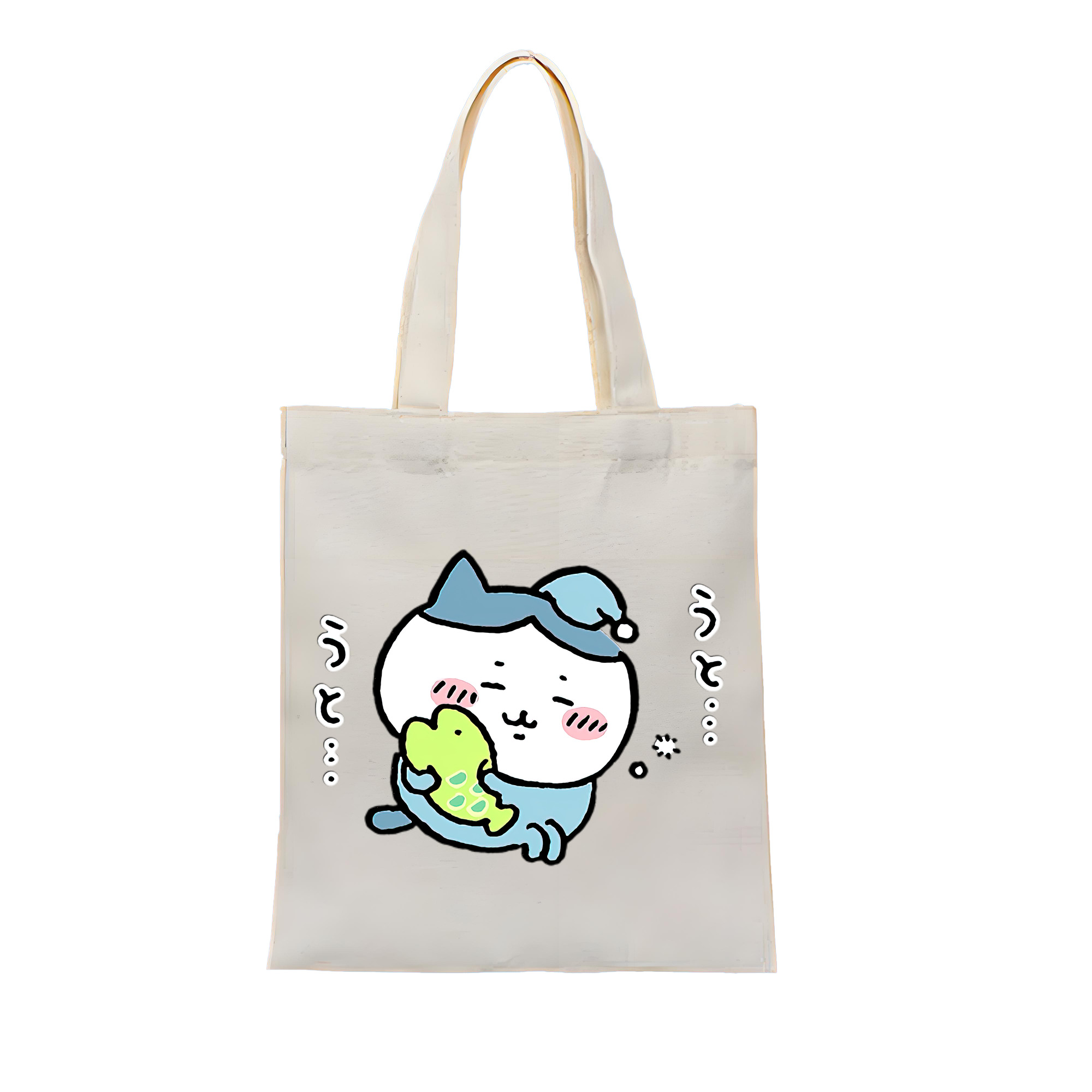 （画像用） ちいかわ ハチワレ Chii-kawa hachiware 縦型キャンバス生地手提げバッグ　トートバッグ