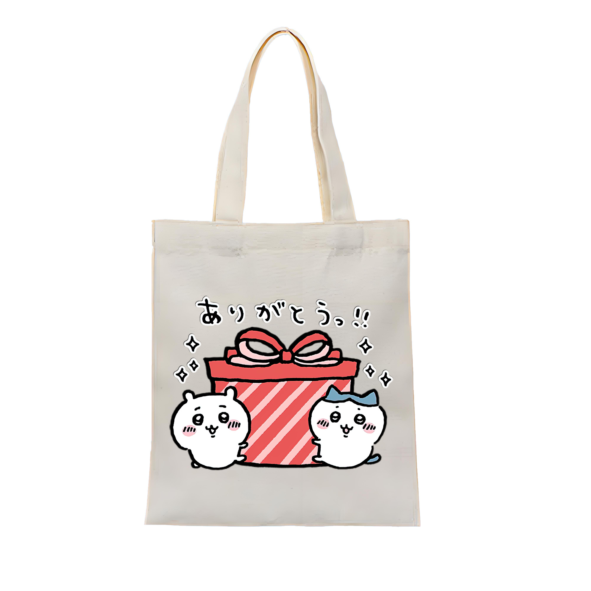 （画像用） ちいかわ ハチワレ Chii-kawa hachiware 縦型キャンバス生地手提げバッグ　トートバッグ
