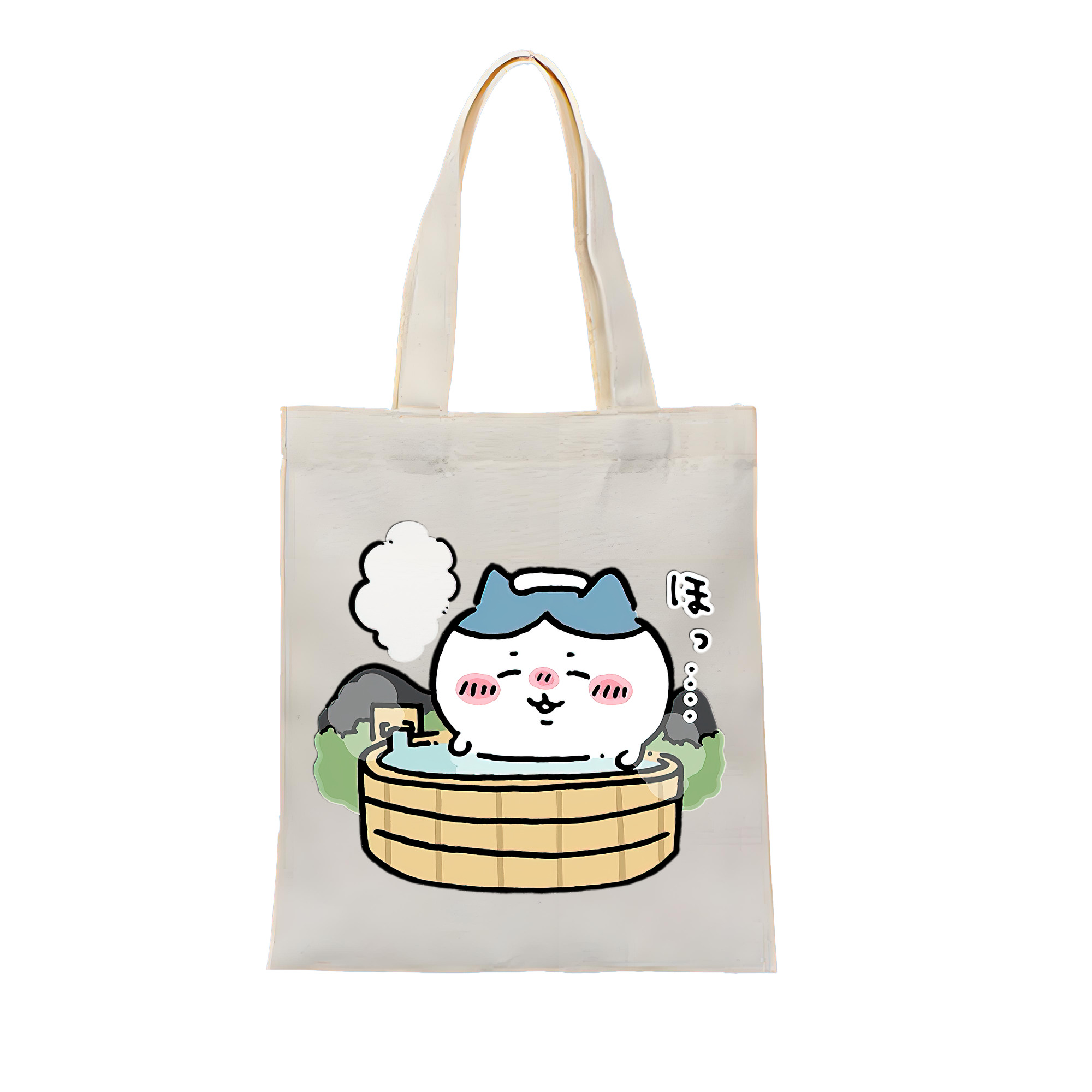 （画像用） ちいかわ ハチワレ Chii-kawa hachiware 縦型キャンバス生地手提げバッグ　トートバッグ