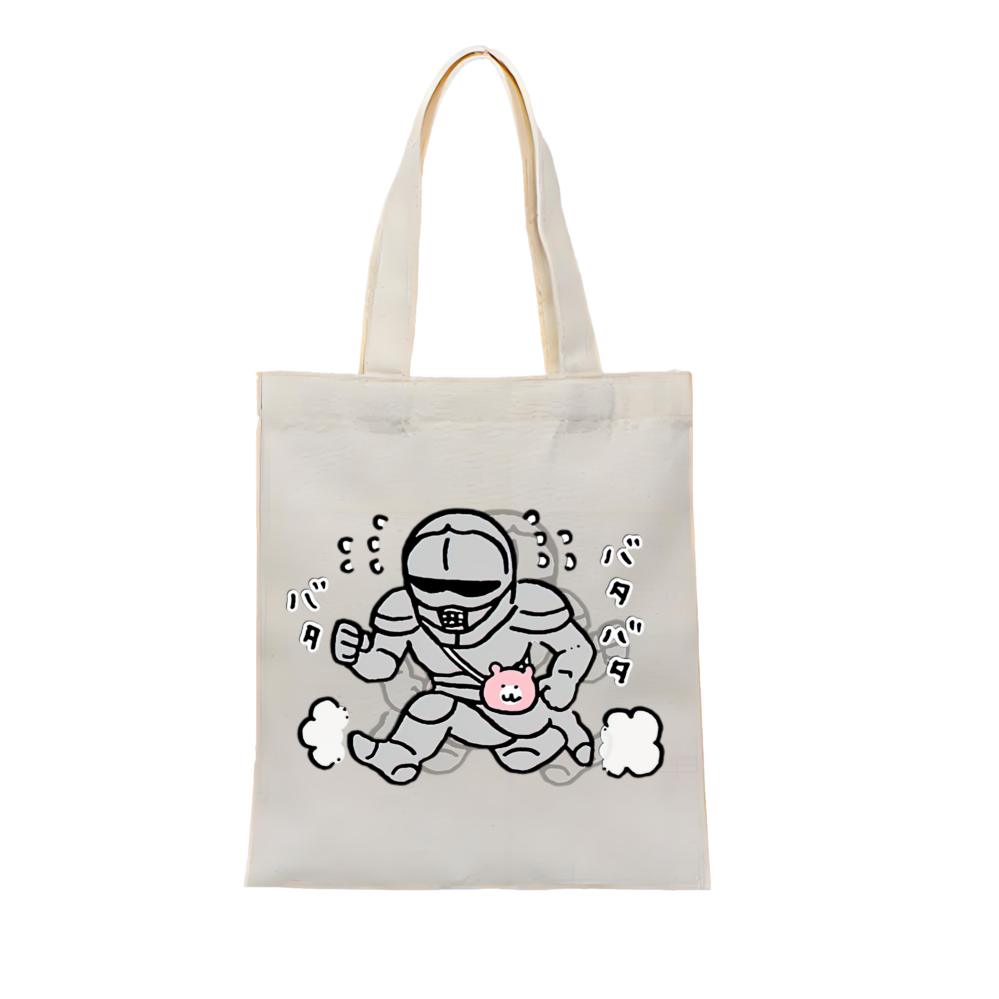 （画像用） ちいかわ 労働の鎧さん Chii-kawa Mr. Armor of Labor 縦型キャンバス生地手提げバッグ　トートバッグ