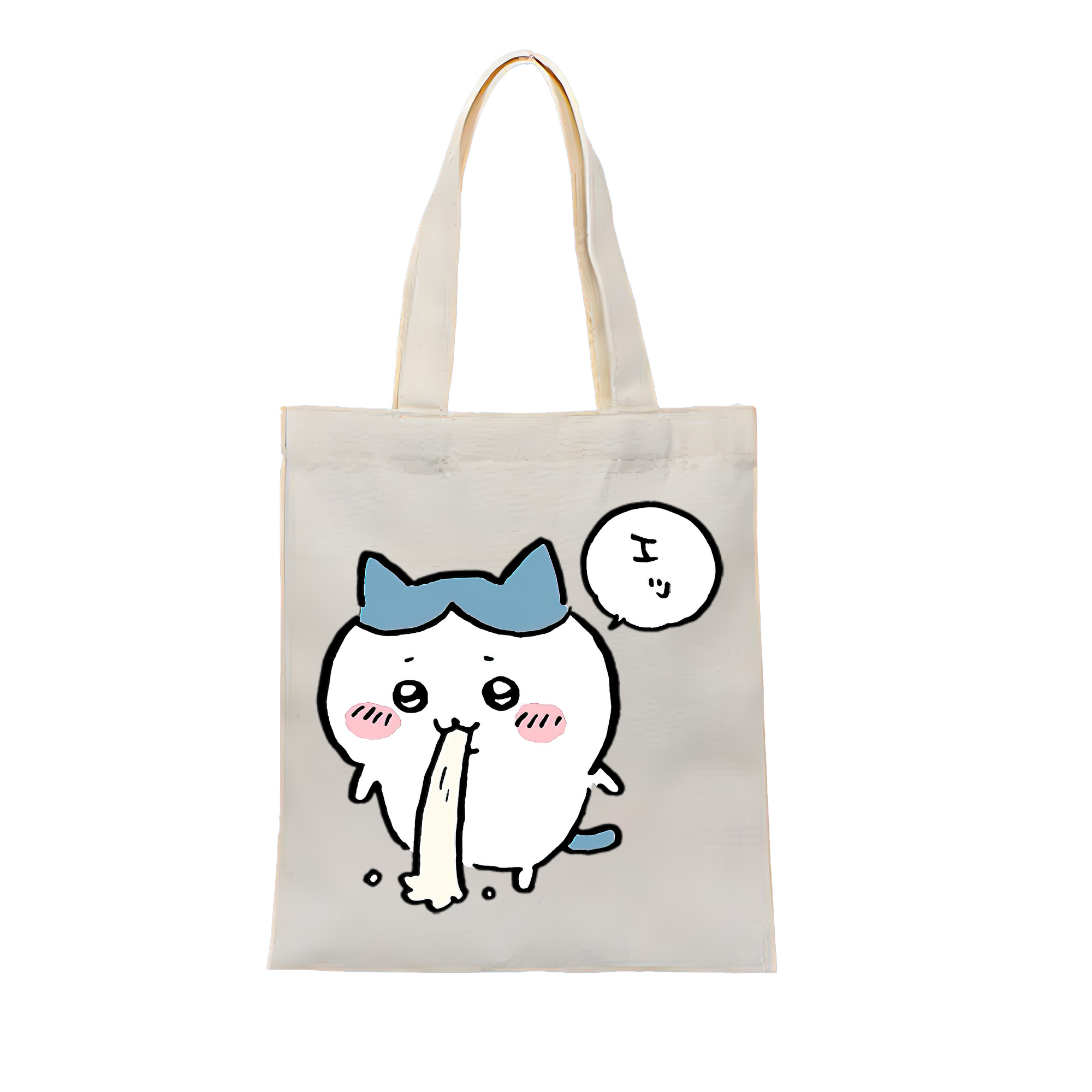 （画像用） ちいかわ ハチワレ Chii-kawa hachiware 縦型キャンバス生地手提げバッグ　トートバッグ
