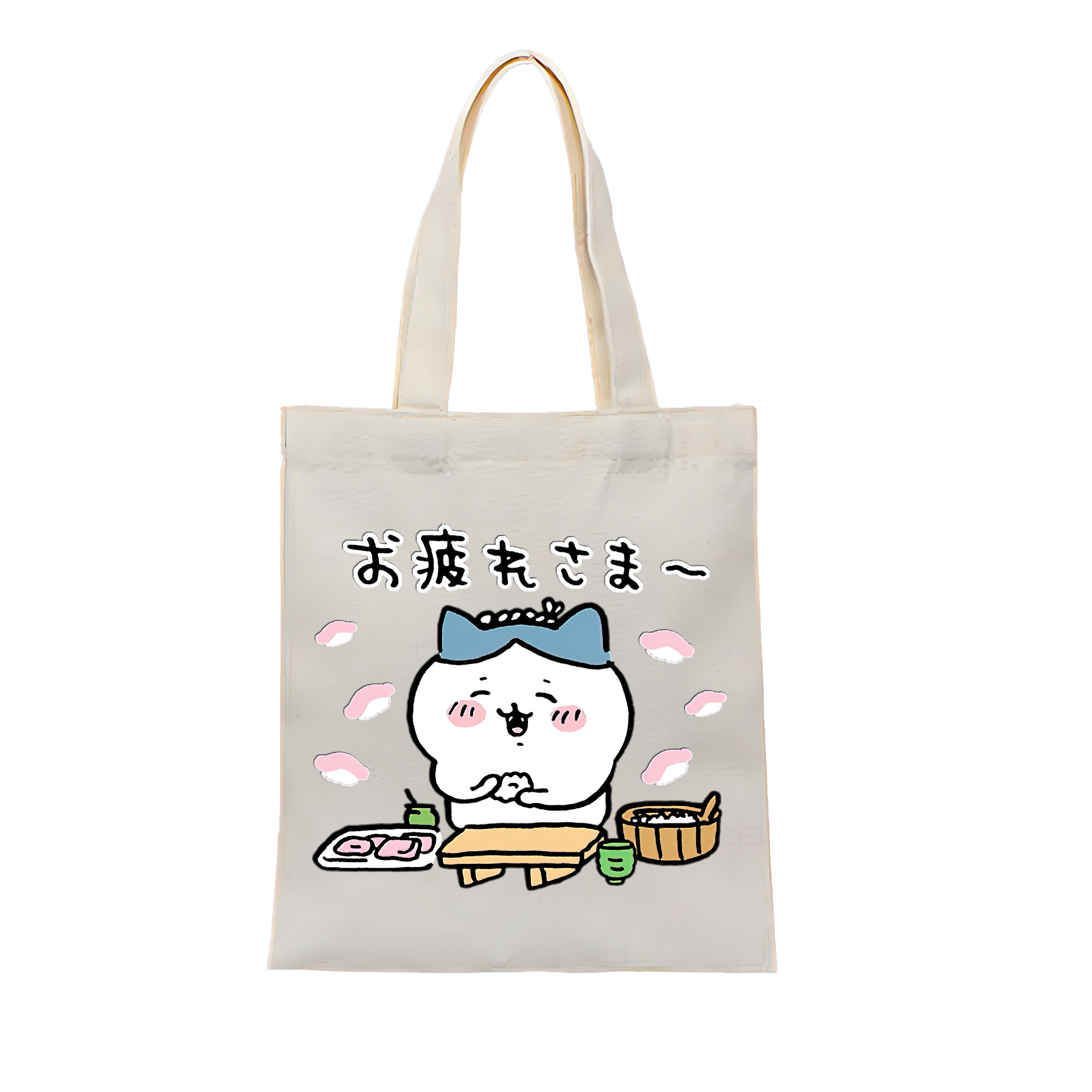（画像用） ちいかわ ハチワレ Chii-kawa hachiware 縦型キャンバス生地手提げバッグ　トートバッグ