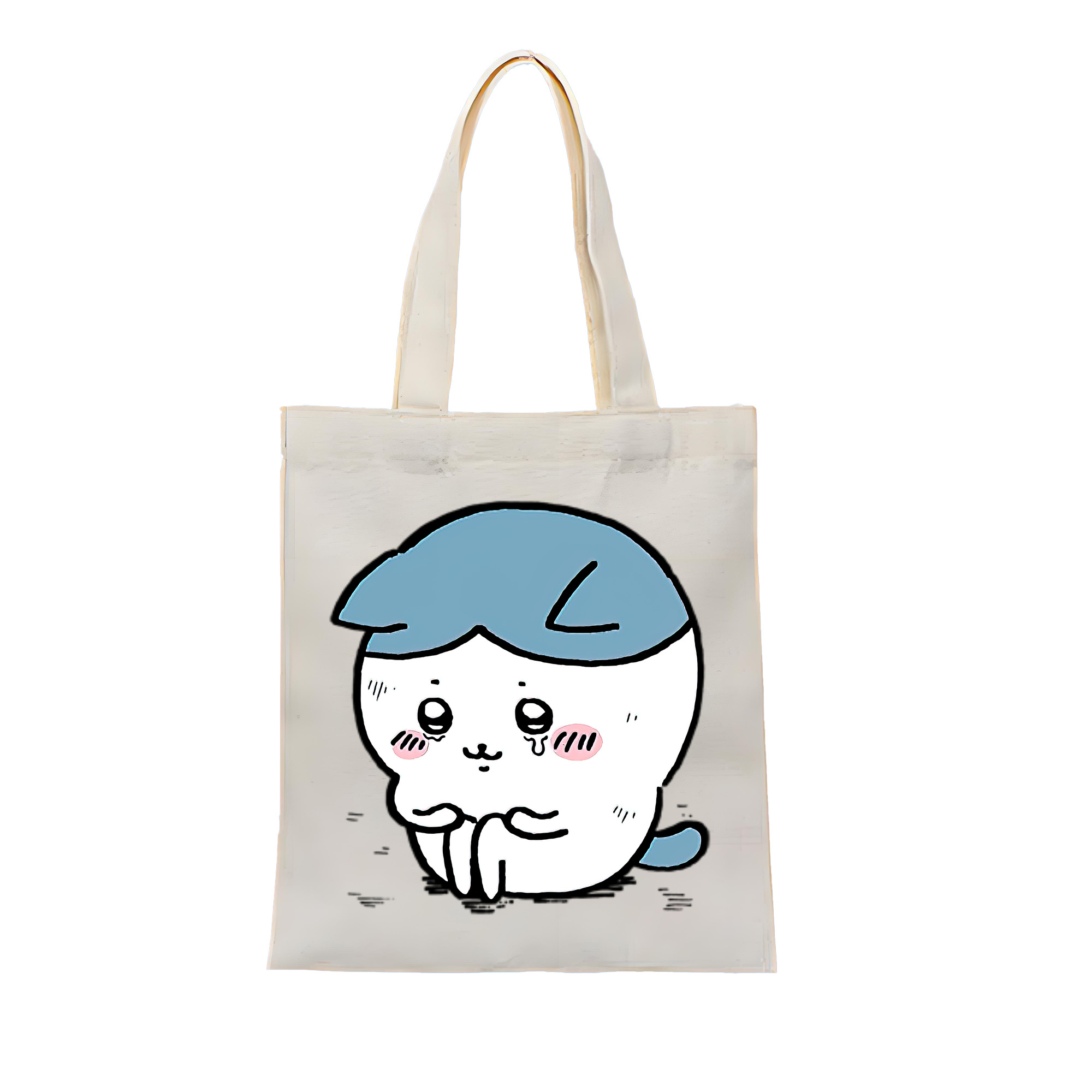 （画像用） ちいかわ ハチワレ Chii-kawa hachiware 縦型キャンバス生地手提げバッグ　トートバッグ