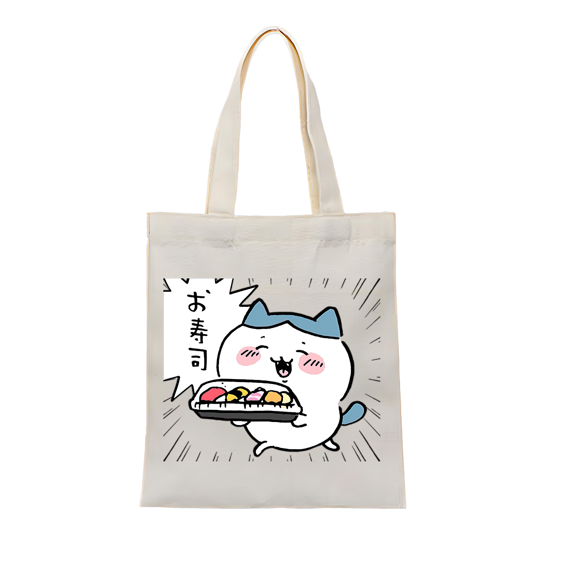 （画像用） ちいかわ ハチワレ Chii-kawa hachiware 縦型キャンバス生地手提げバッグ　トートバッグ