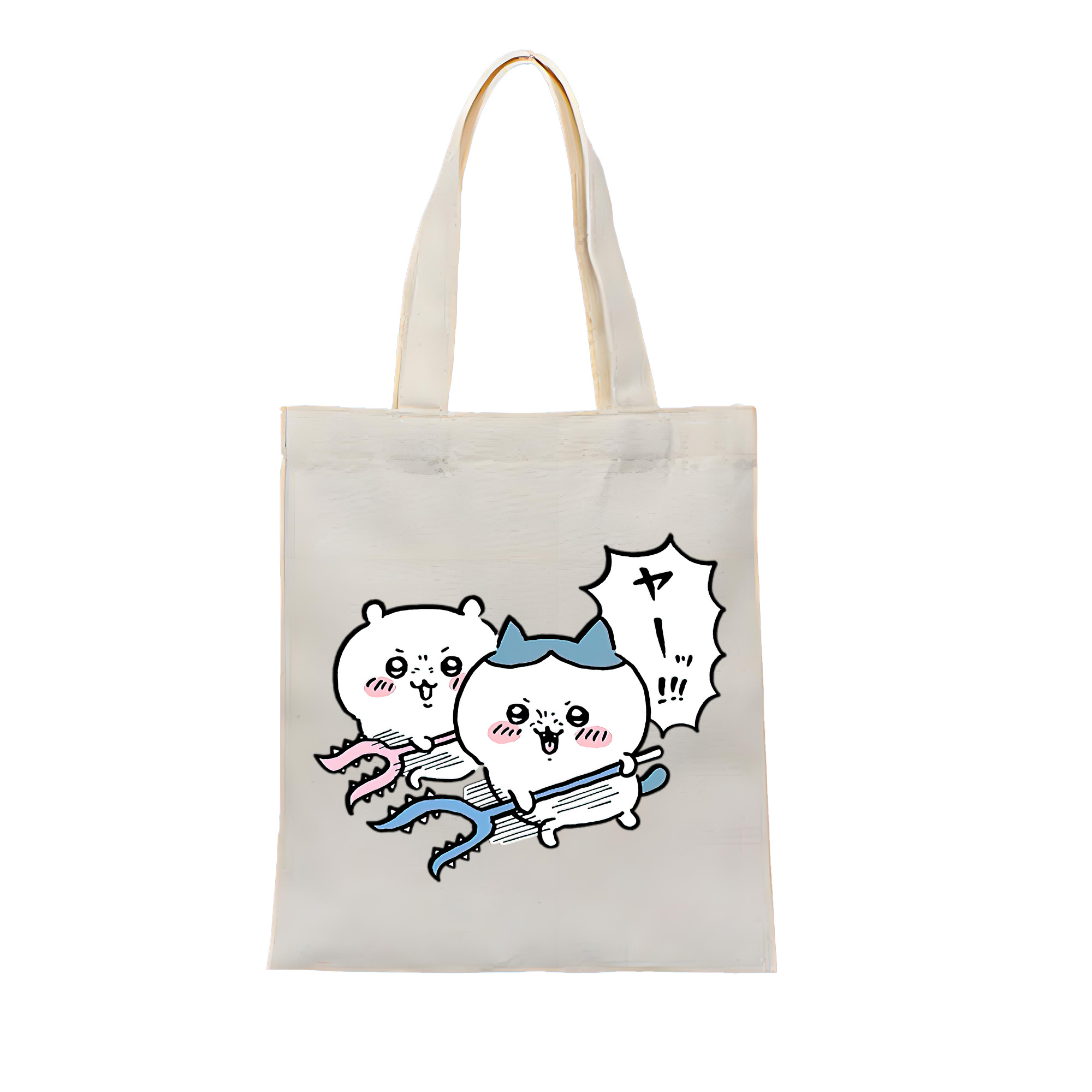 （画像用） ちいかわ ハチワレ Chii-kawa hachiware 縦型キャンバス生地手提げバッグ　トートバッグ