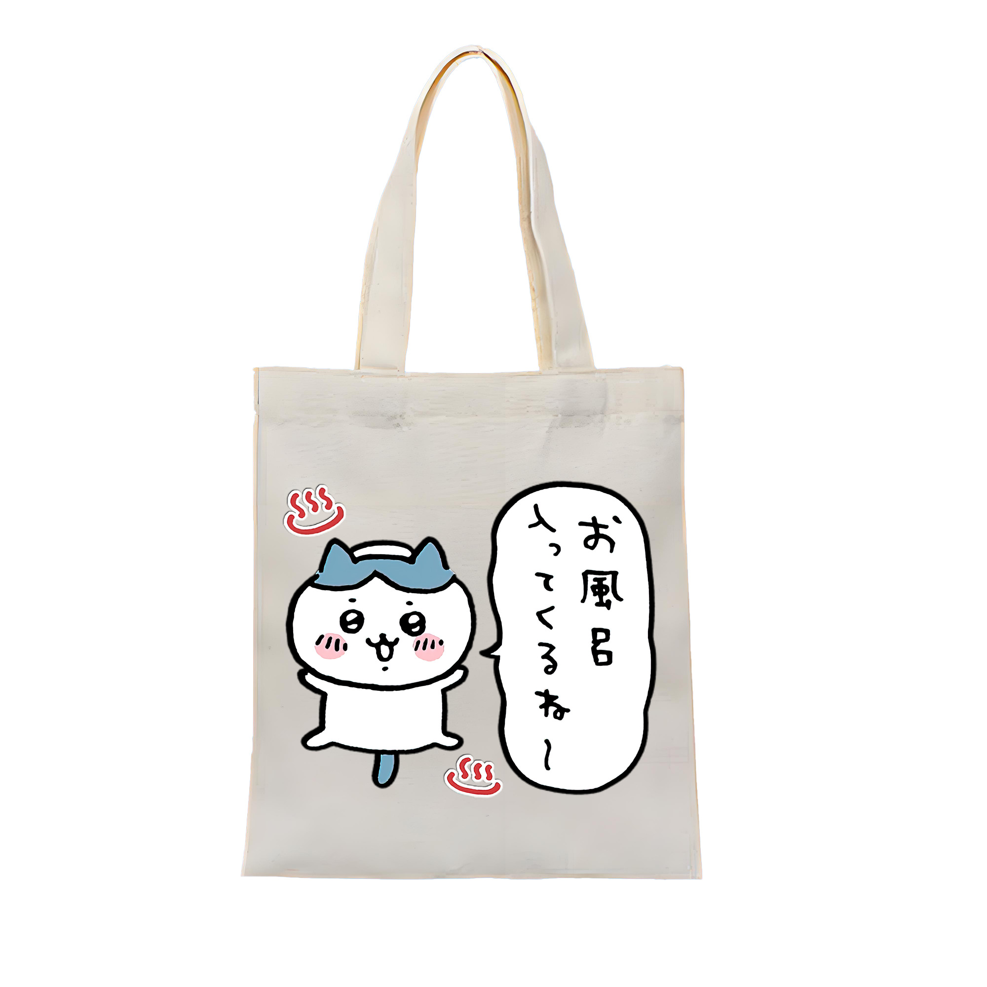 （画像用） ちいかわ ハチワレ Chii-kawa hachiware 縦型キャンバス生地手提げバッグ　トートバッグ