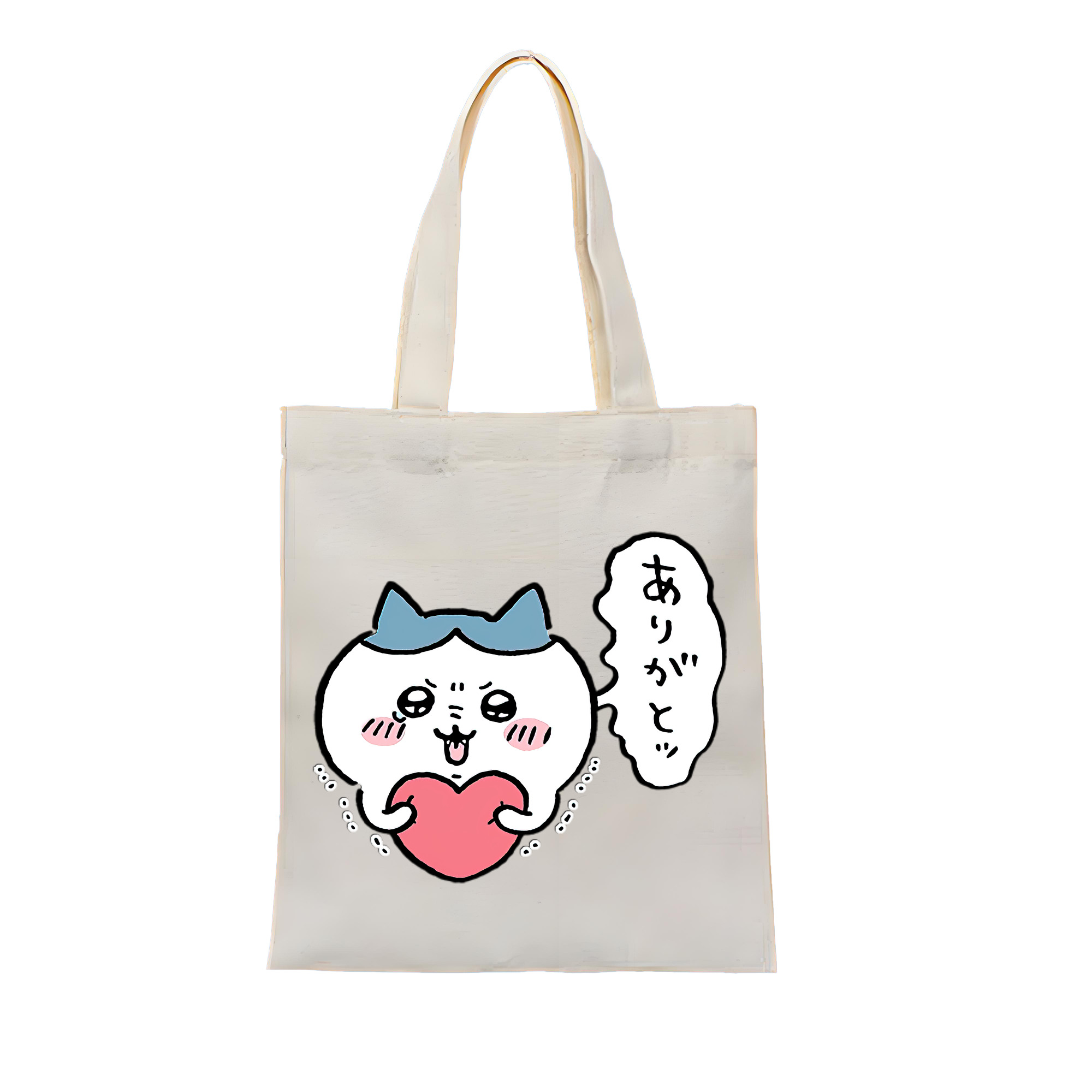 （画像用） ちいかわ ハチワレ Chii-kawa hachiware 縦型キャンバス生地手提げバッグ　トートバッグ