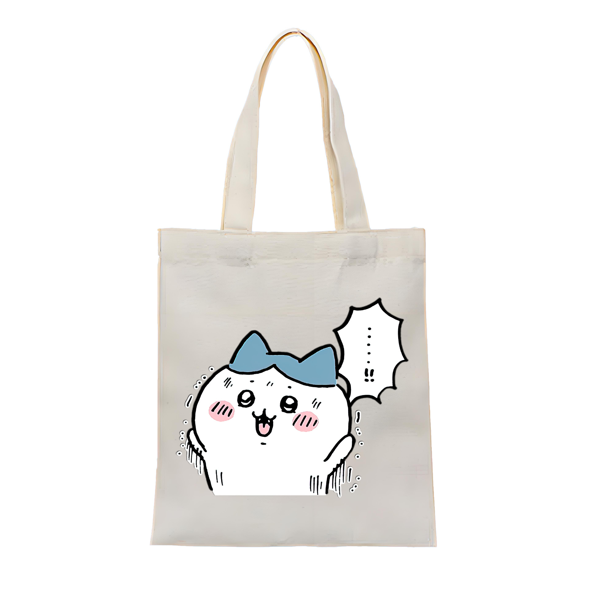 （画像用） ちいかわ ハチワレ Chii-kawa hachiware 縦型キャンバス生地手提げバッグ　トートバッグ