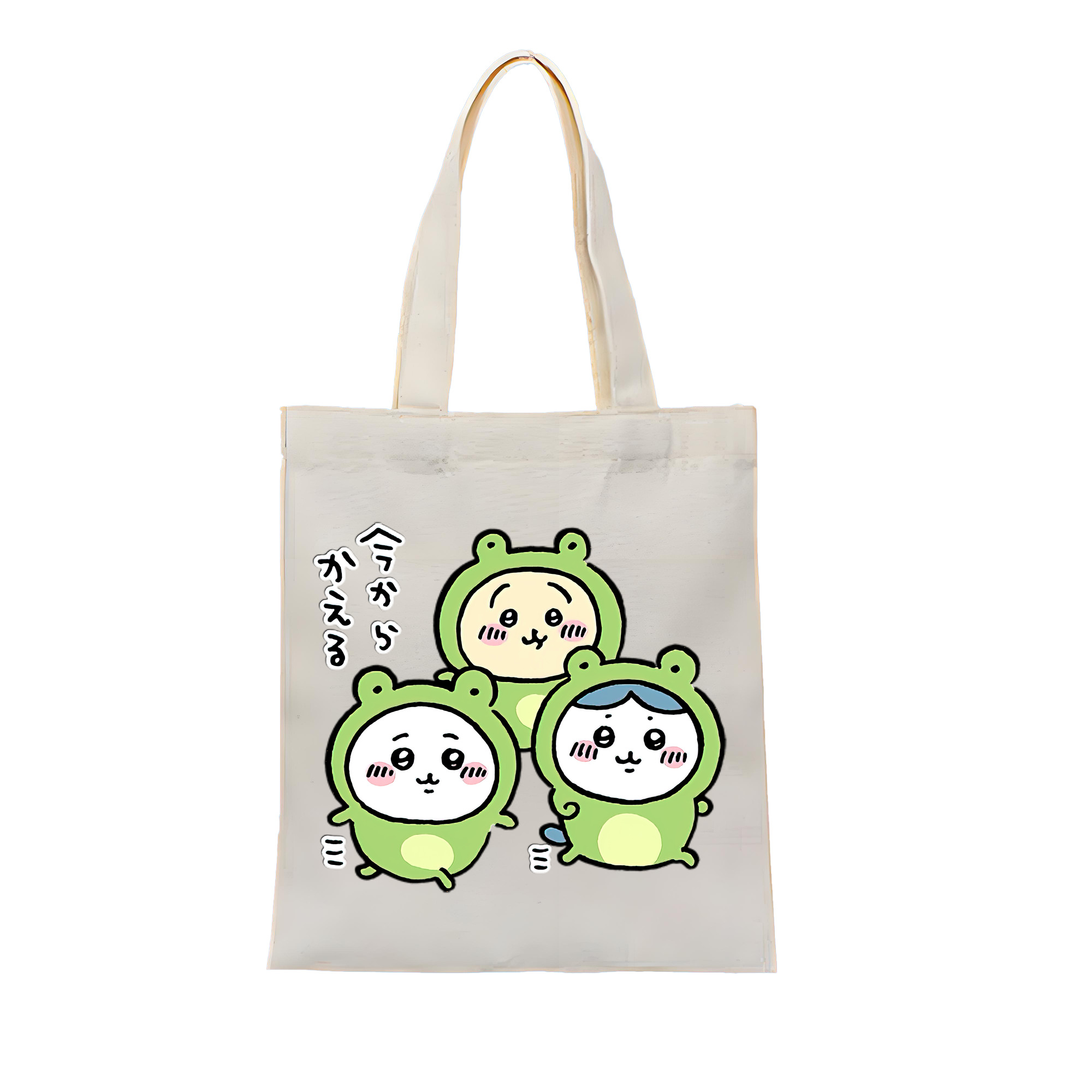 （画像用） ちいかわ ハチワレ Chii-kawa hachiware 縦型キャンバス生地手提げバッグ　トートバッグ