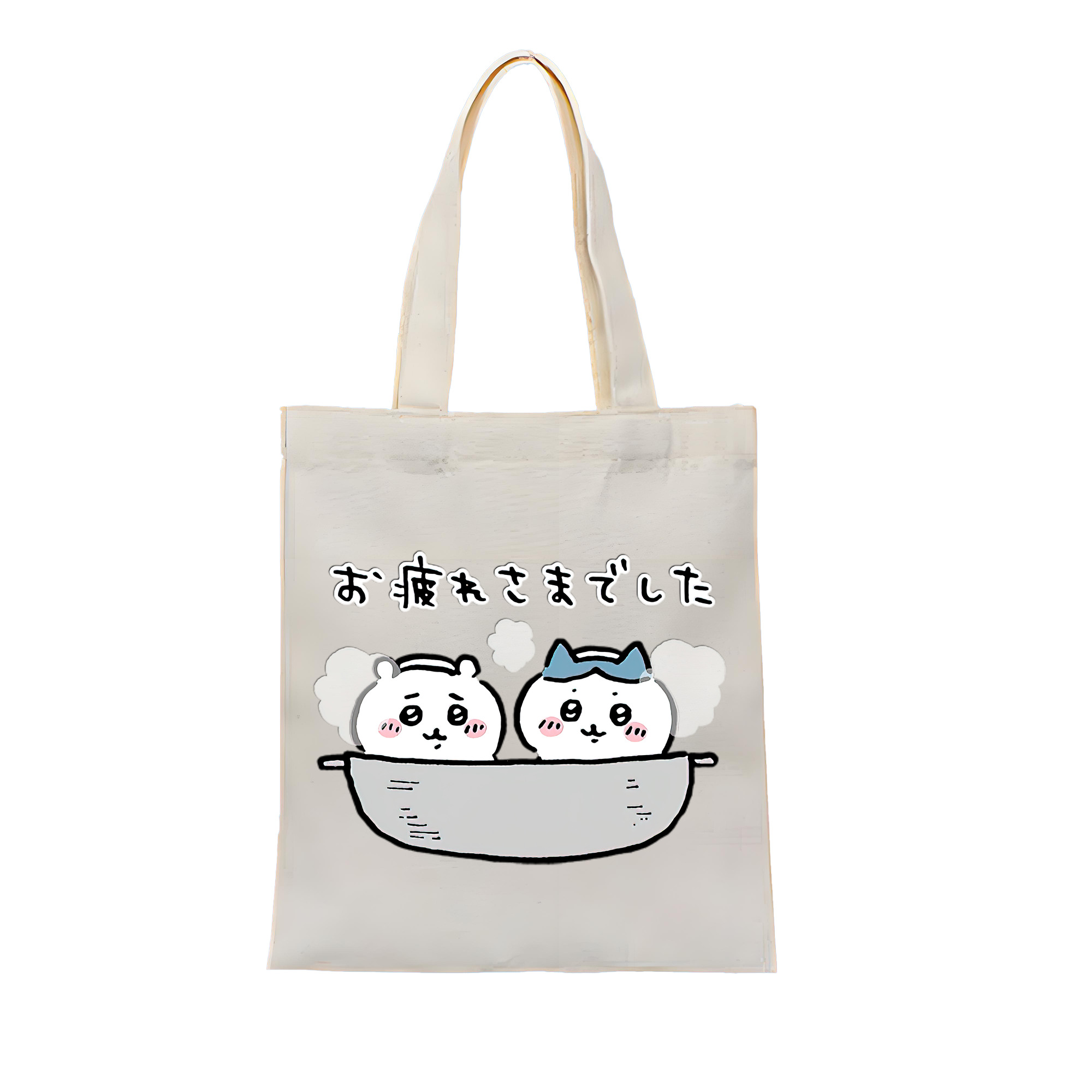（画像用） ちいかわ ハチワレ Chii-kawa hachiware 縦型キャンバス生地手提げバッグ　トートバッグ