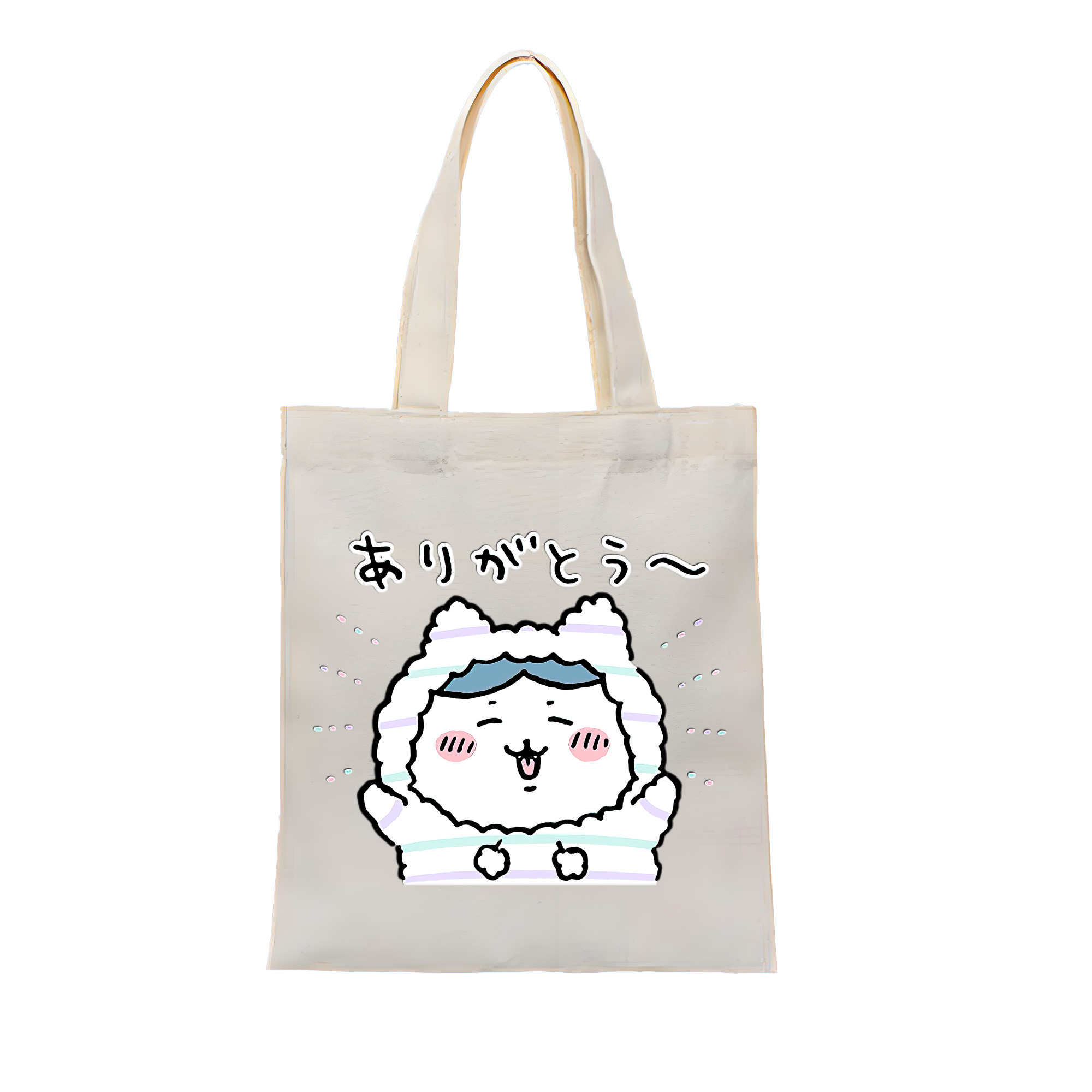 （画像用） ちいかわ ハチワレ Chii-kawa hachiware 縦型キャンバス生地手提げバッグ　トートバッグ
