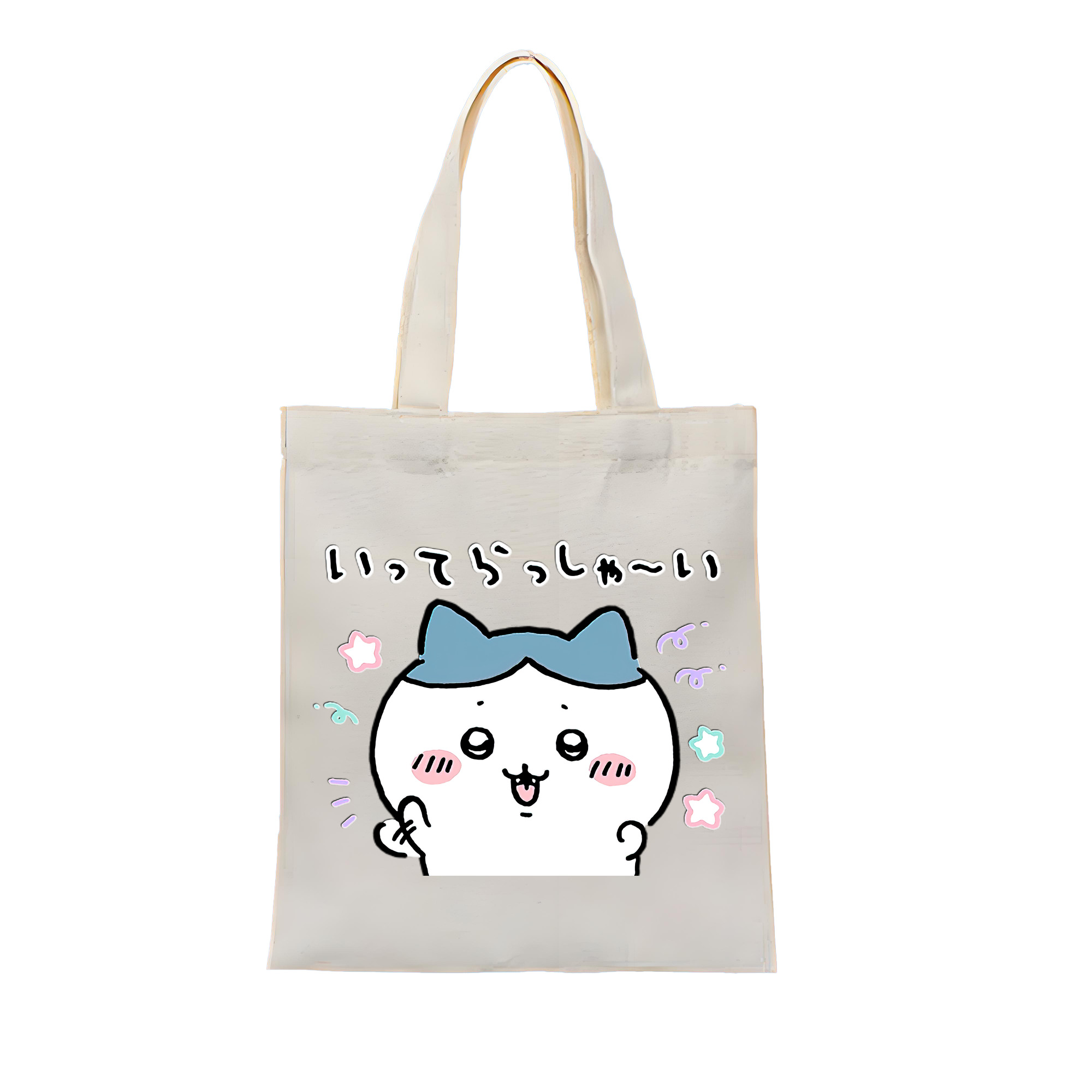（画像用） ちいかわ ハチワレ Chii-kawa hachiware 縦型キャンバス生地手提げバッグ　トートバッグ