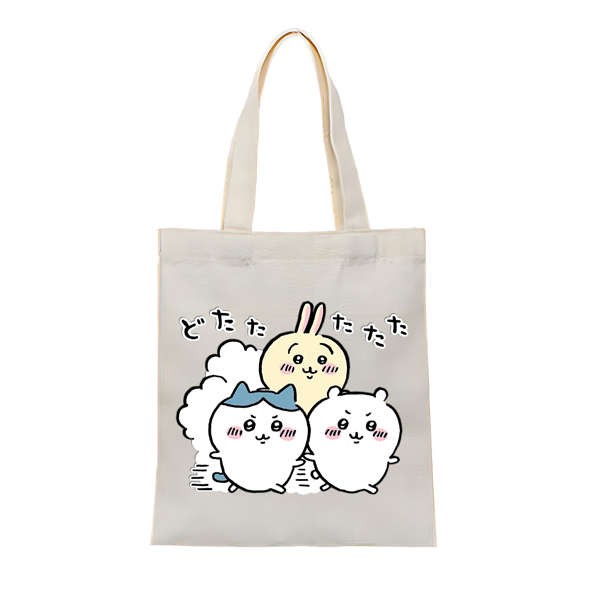（画像用） ちいかわ ハチワレ Chii-kawa hachiware 縦型キャンバス生地手提げバッグ　トートバッグ