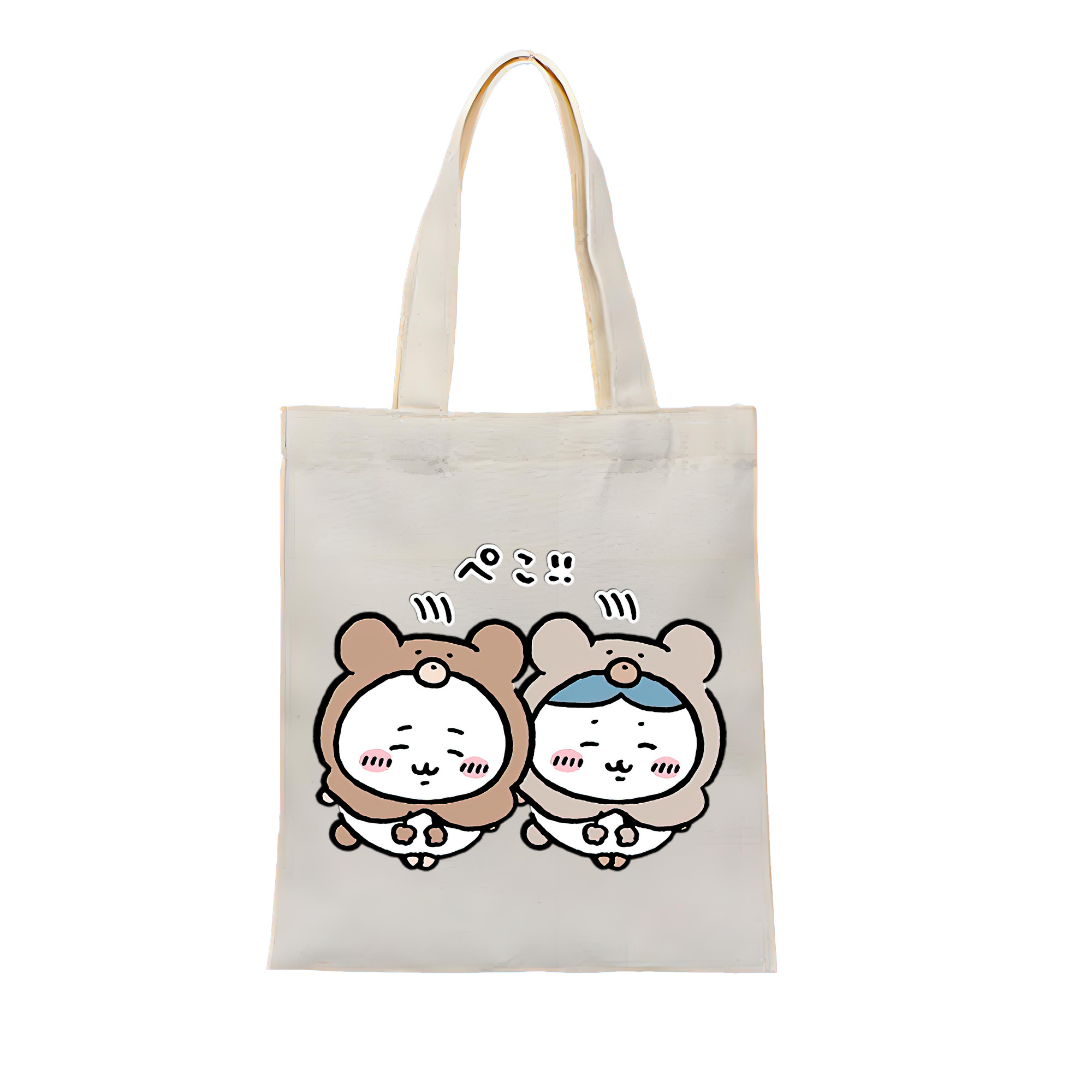 （画像用） ちいかわ ハチワレ Chii-kawa hachiware 縦型キャンバス生地手提げバッグ　トートバッグ