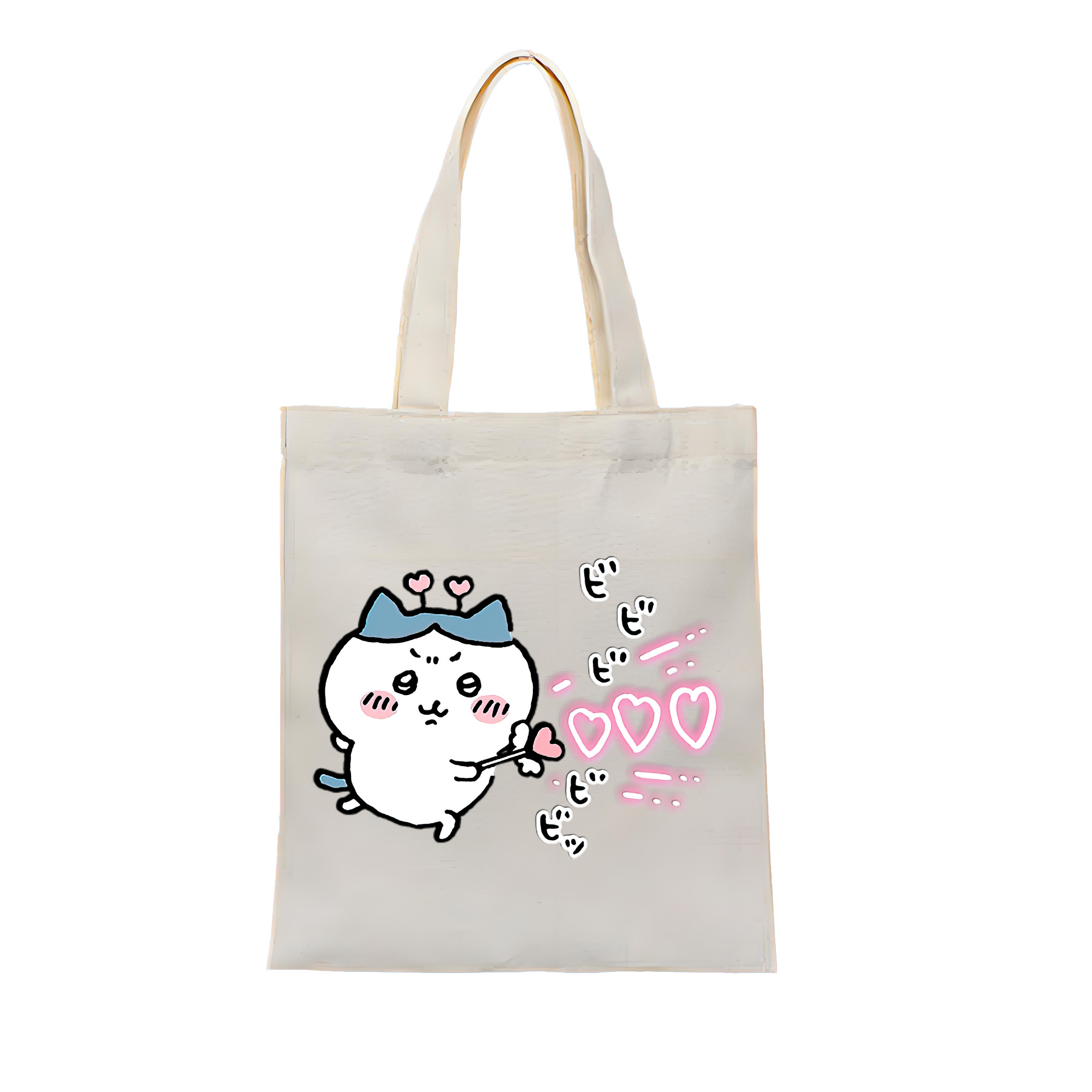 （画像用） ちいかわ ハチワレ Chii-kawa hachiware 縦型キャンバス生地手提げバッグ　トートバッグ