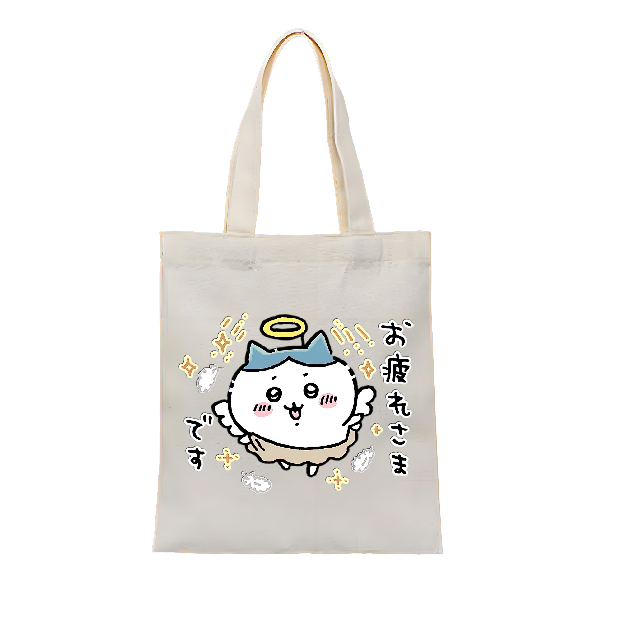 （画像用） ちいかわ ハチワレ Chii-kawa hachiware 縦型キャンバス生地手提げバッグ　トートバッグ