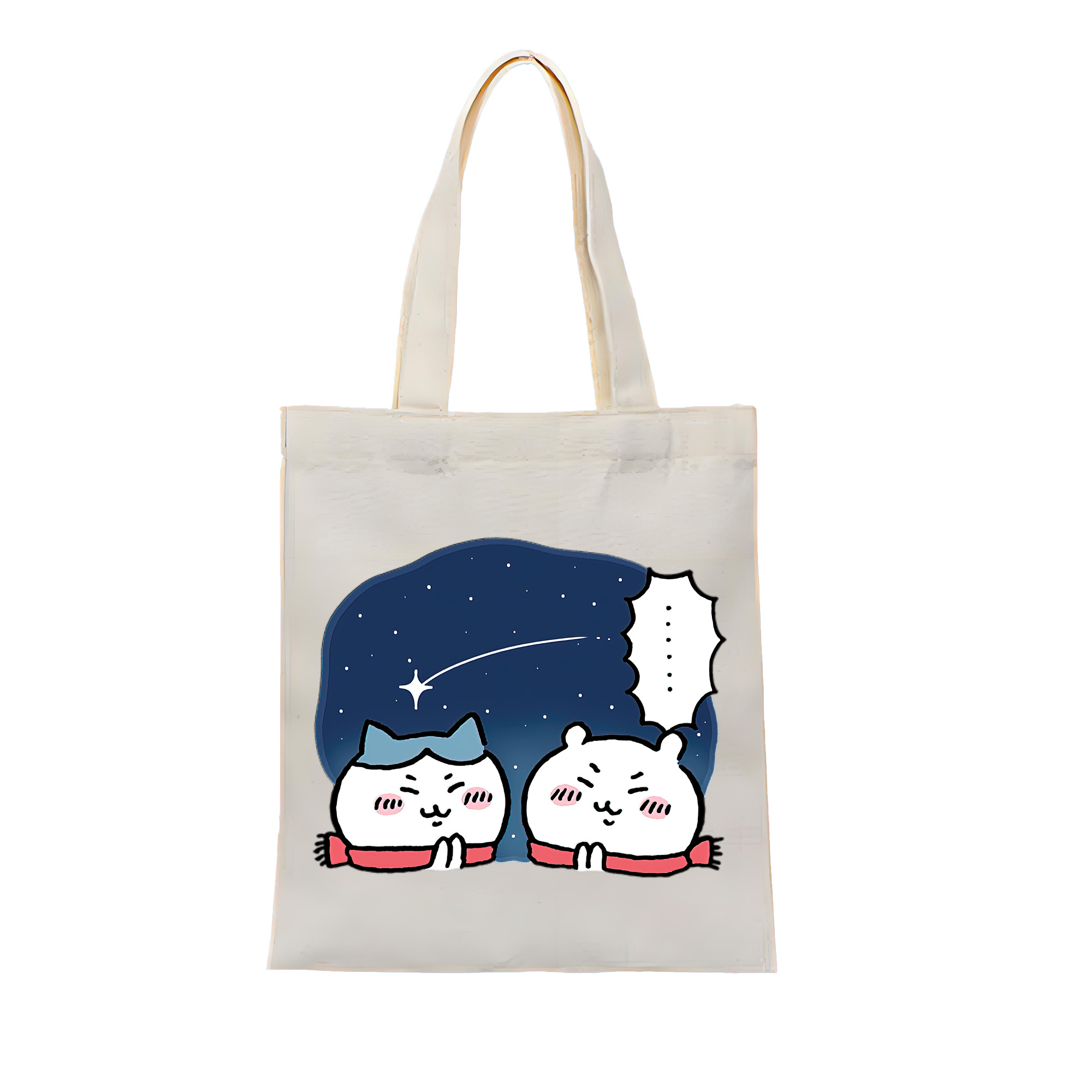 （画像用） ちいかわ ハチワレ Chii-kawa hachiware 縦型キャンバス生地手提げバッグ　トートバッグ