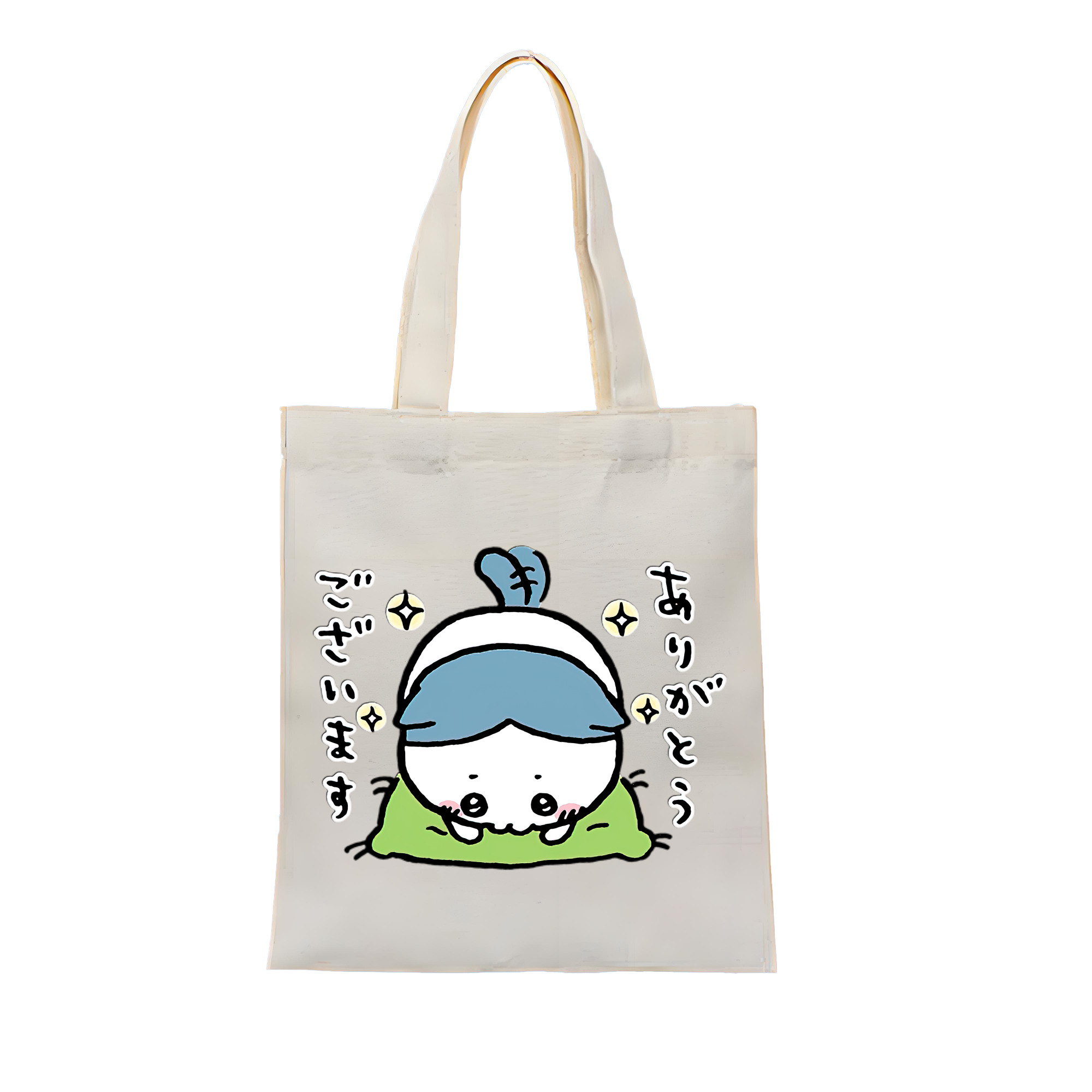 （画像用） ちいかわ ハチワレ Chii-kawa hachiware 縦型キャンバス生地手提げバッグ　トートバッグ