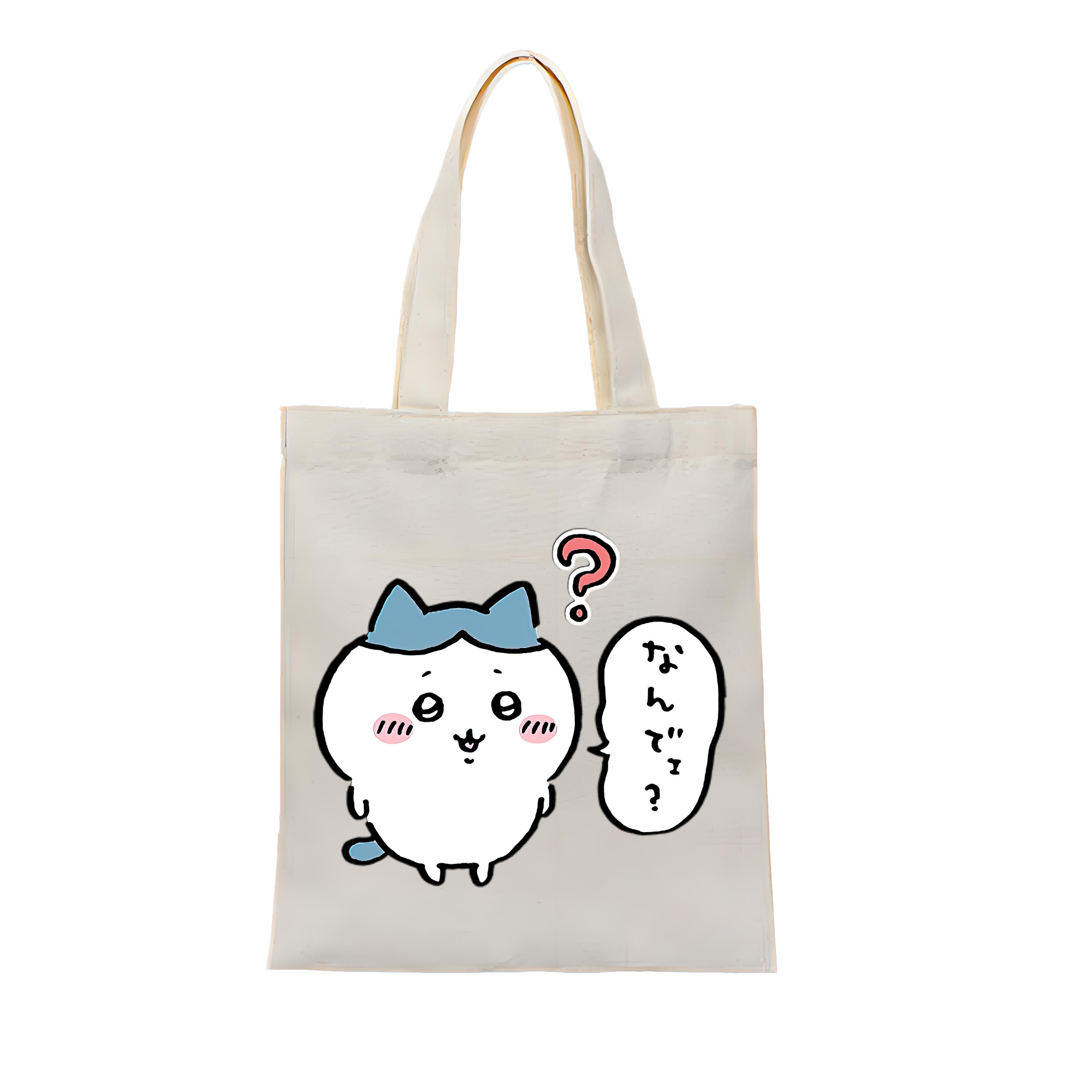 （画像用） ちいかわ ハチワレ Chii-kawa hachiware 縦型キャンバス生地手提げバッグ　トートバッグ