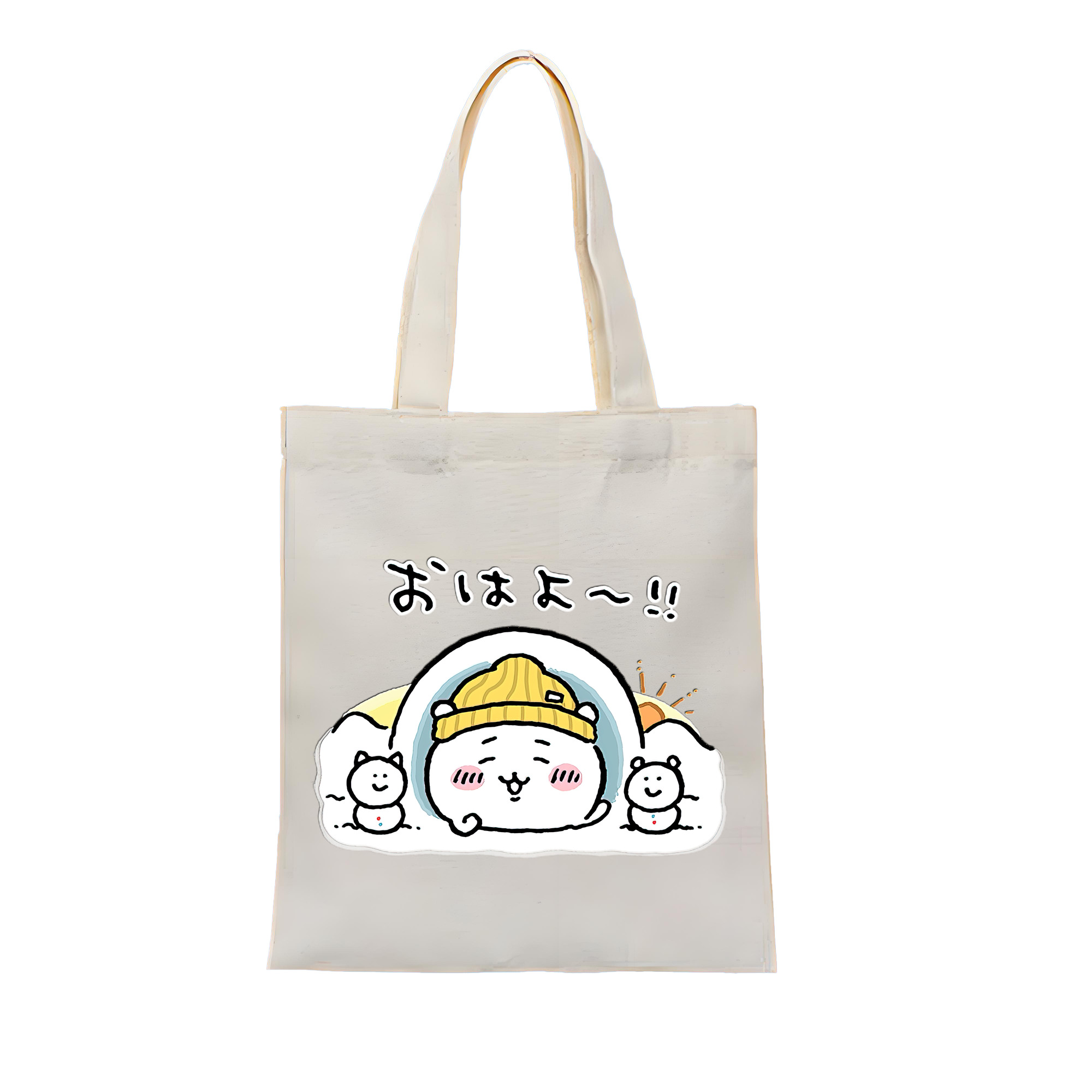 （画像用） ちいかわ ちいかわ Chii-kawa chiikawa 縦型キャンバス生地手提げバッグ　トートバッグ