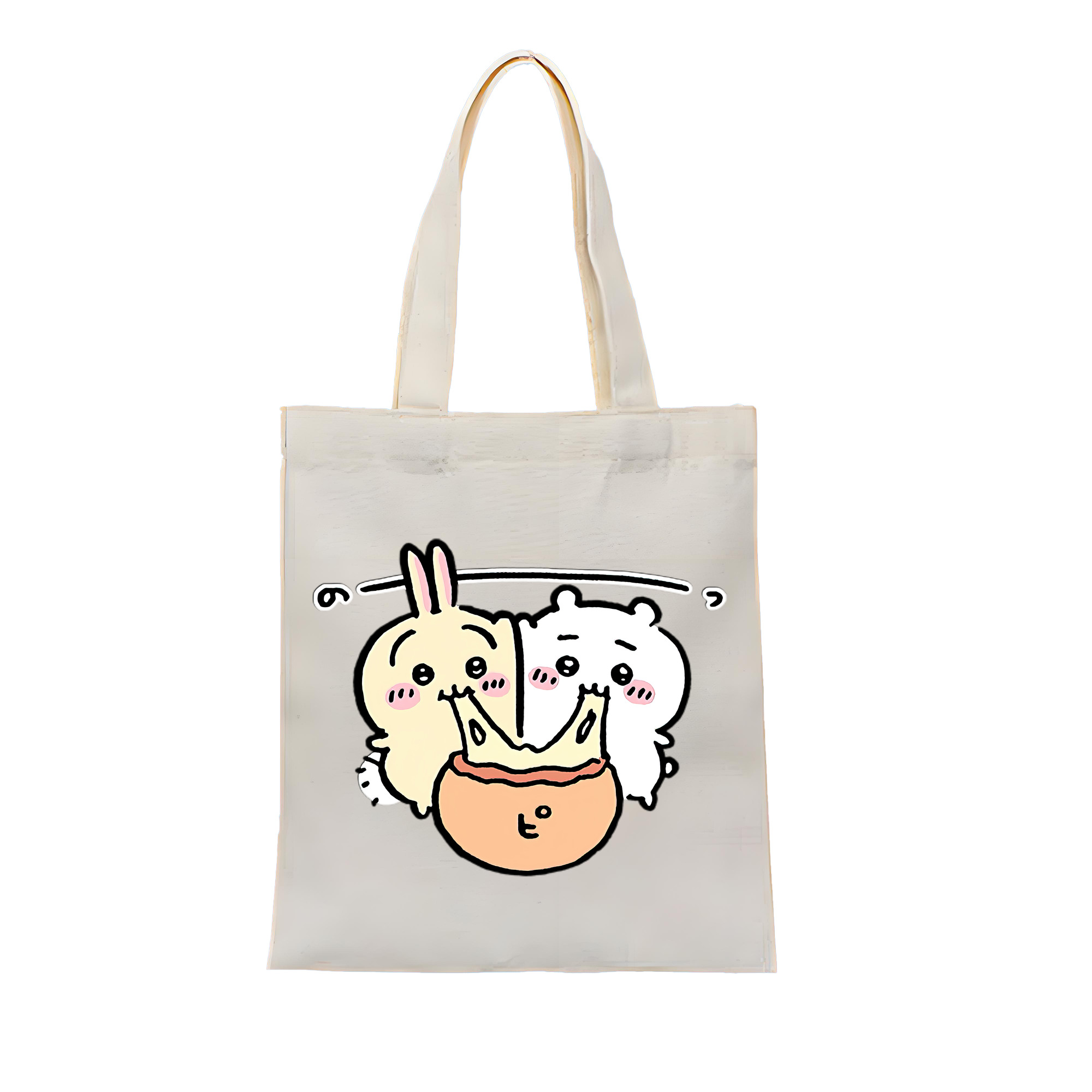 （画像用） ちいかわ うさぎ Chii-kawa usagi 縦型キャンバス生地手提げバッグ　トートバッグ