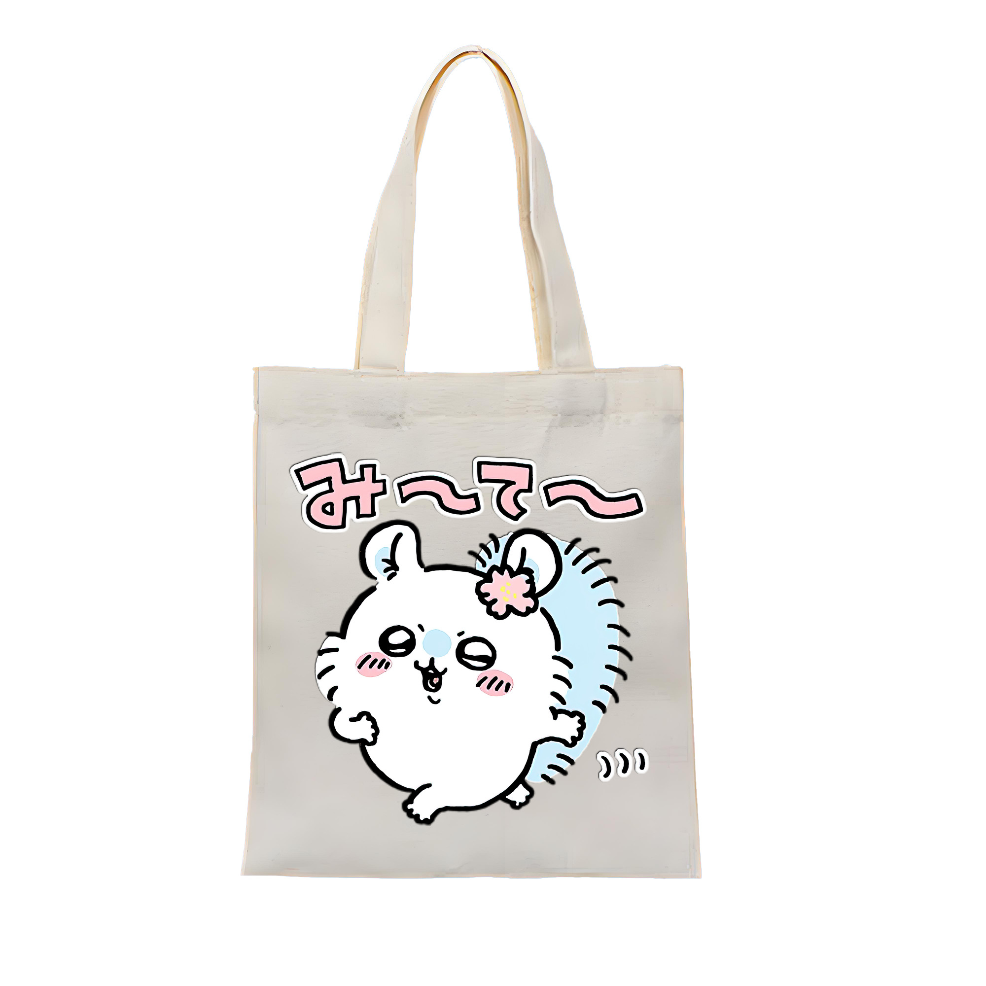（画像用） ちいかわ モモンガ Chii-kawa Momonga 縦型キャンバス生地手提げバッグ　トートバッグ
