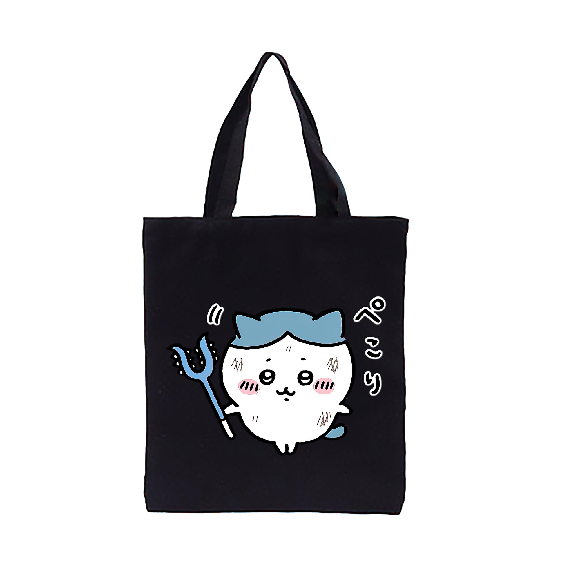 （画像用） ちいかわ ハチワレ Chii-kawa hachiware 縦型キャンバス生地手提げバッグ　トートバッグ