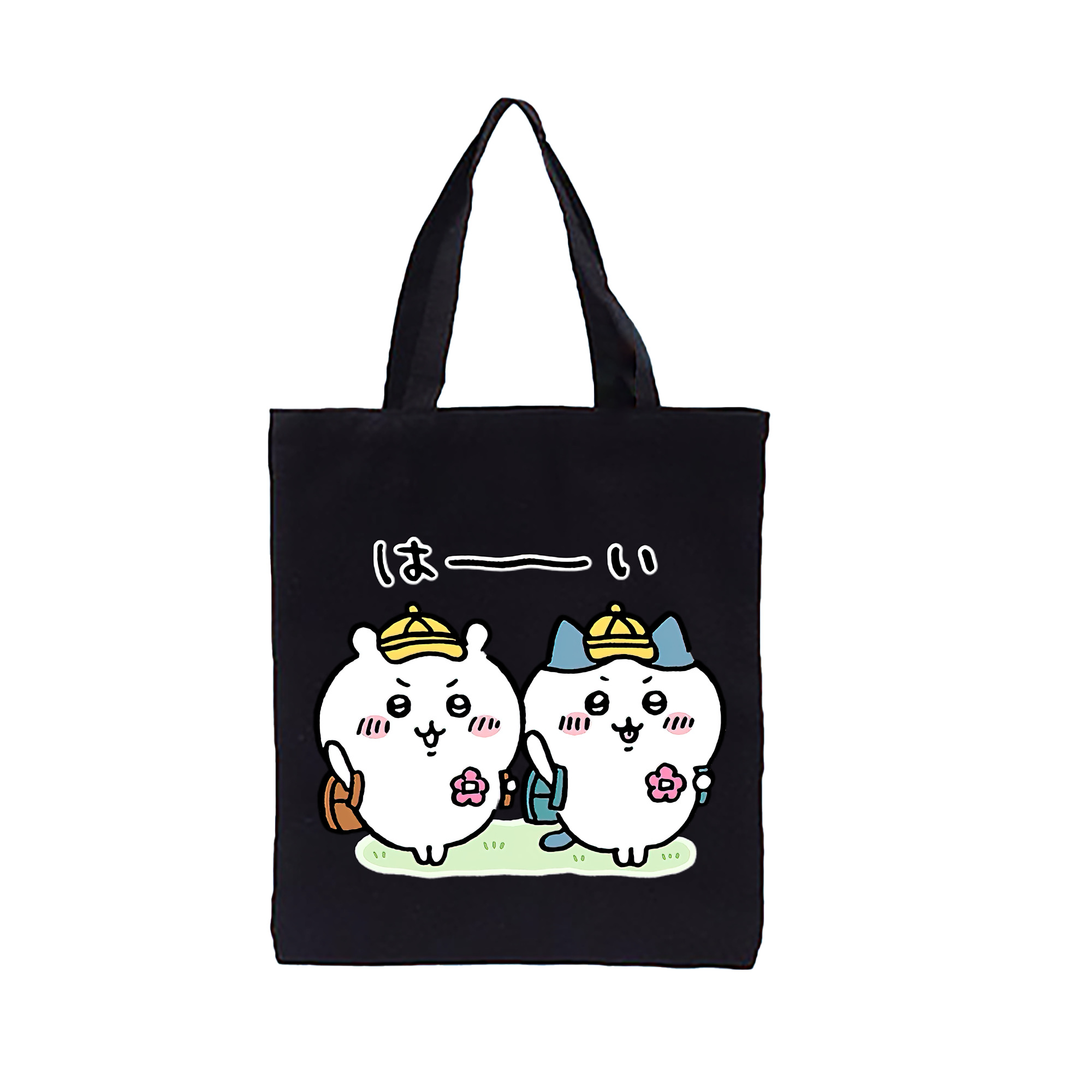 （画像用） ちいかわ ハチワレ Chii-kawa hachiware 縦型キャンバス生地手提げバッグ　トートバッグ