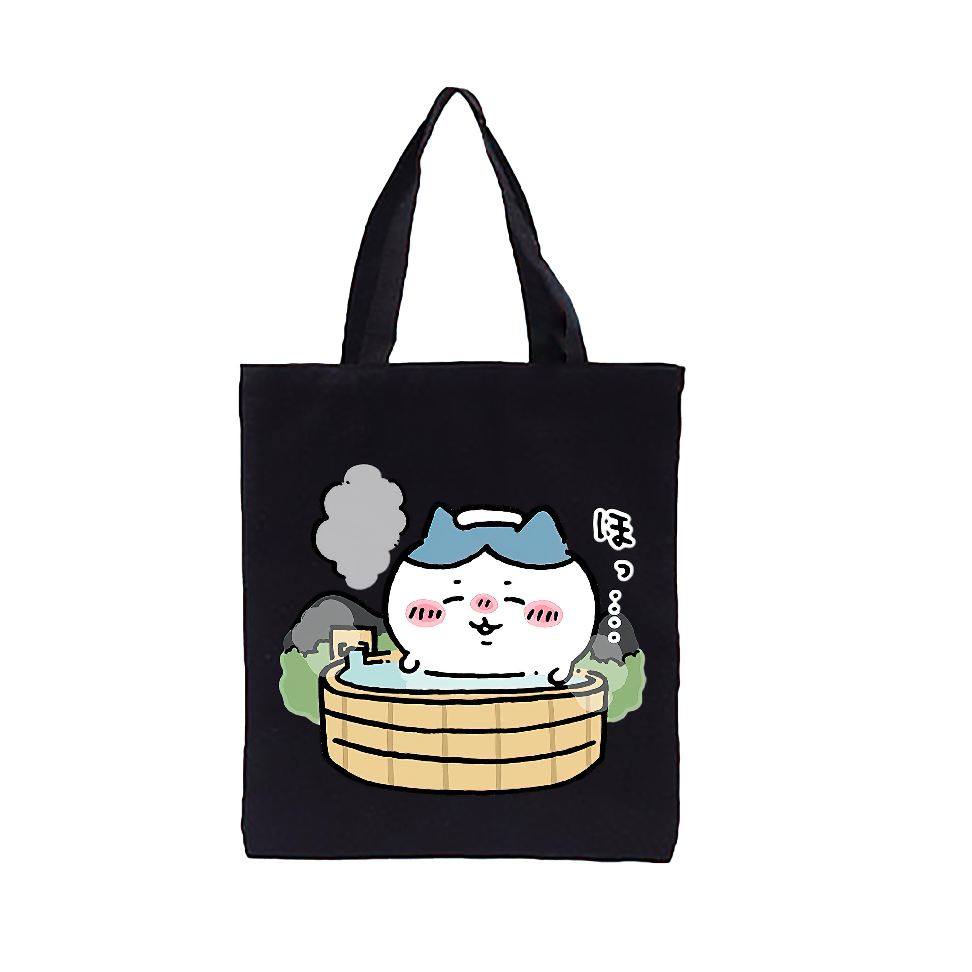 （画像用） ちいかわ ハチワレ Chii-kawa hachiware 縦型キャンバス生地手提げバッグ　トートバッグ
