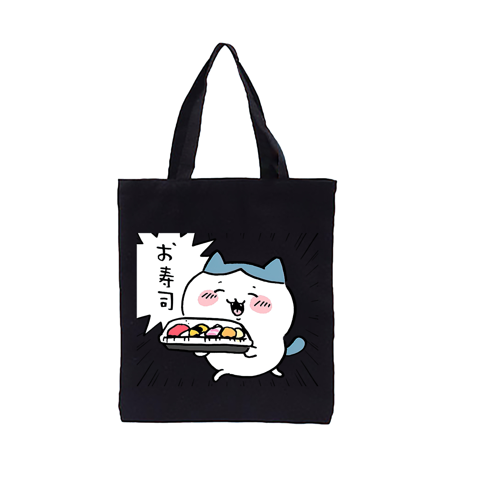 （画像用） ちいかわ ハチワレ Chii-kawa hachiware 縦型キャンバス生地手提げバッグ　トートバッグ