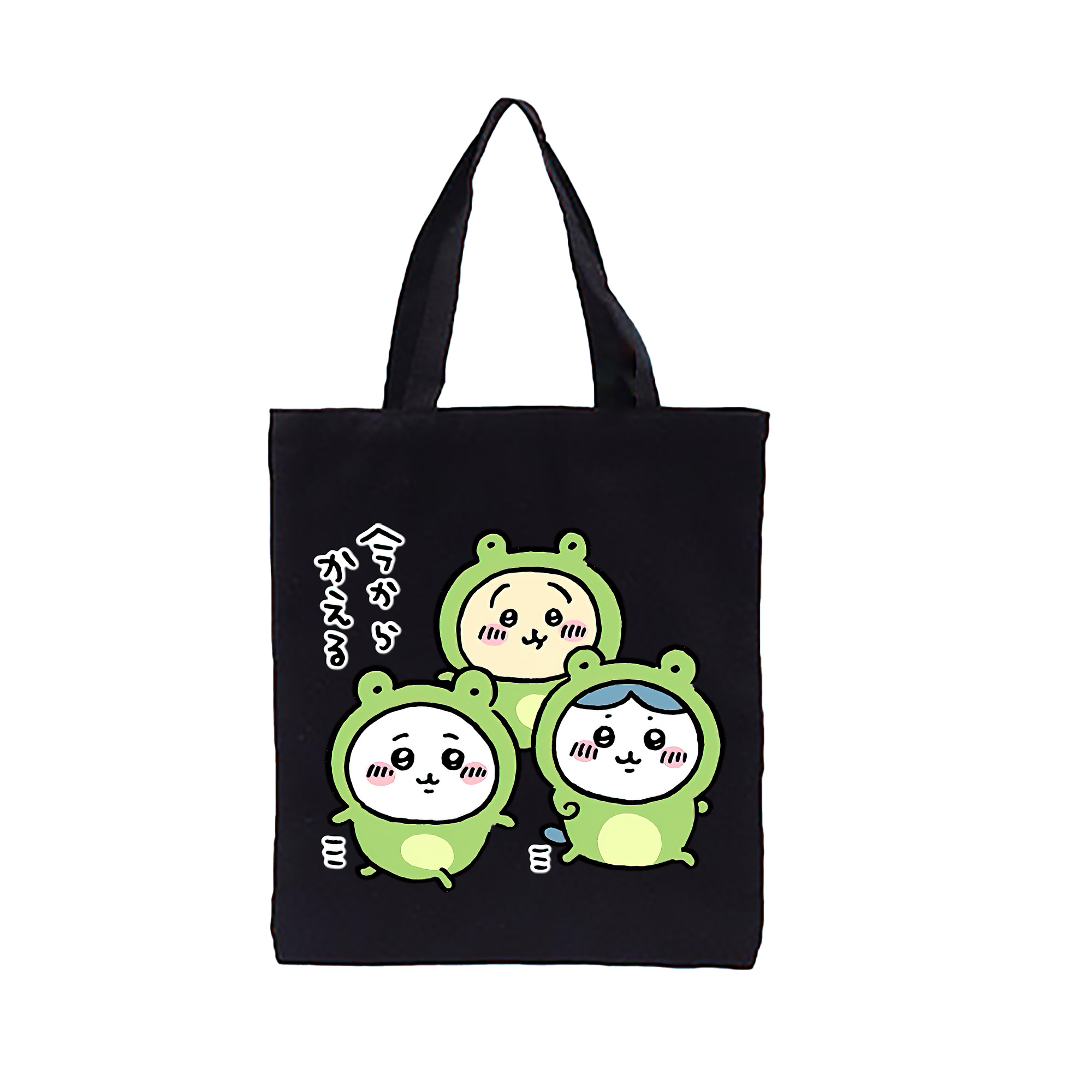 （画像用） ちいかわ ハチワレ Chii-kawa hachiware 縦型キャンバス生地手提げバッグ　トートバッグ