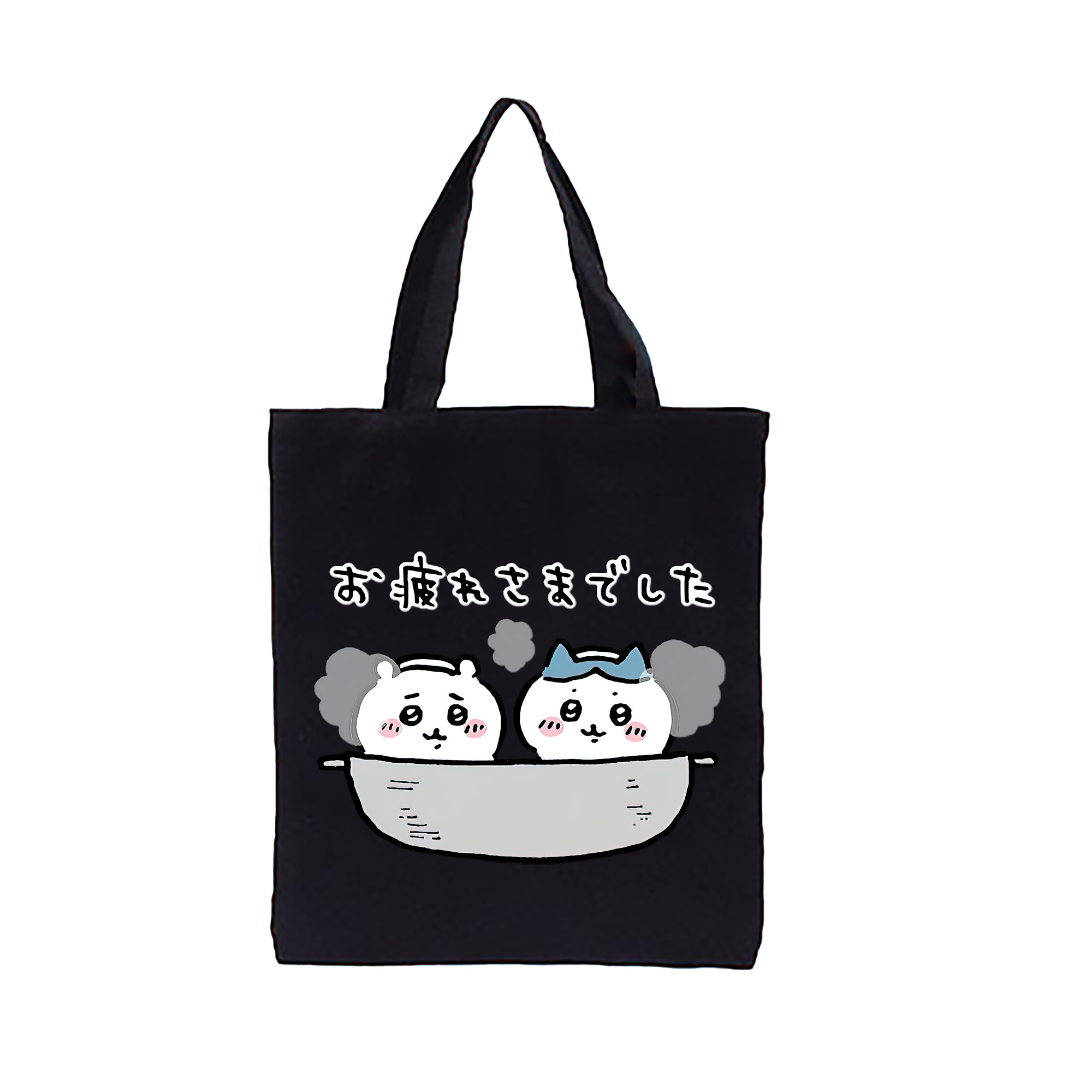 （画像用） ちいかわ ハチワレ Chii-kawa hachiware 縦型キャンバス生地手提げバッグ　トートバッグ