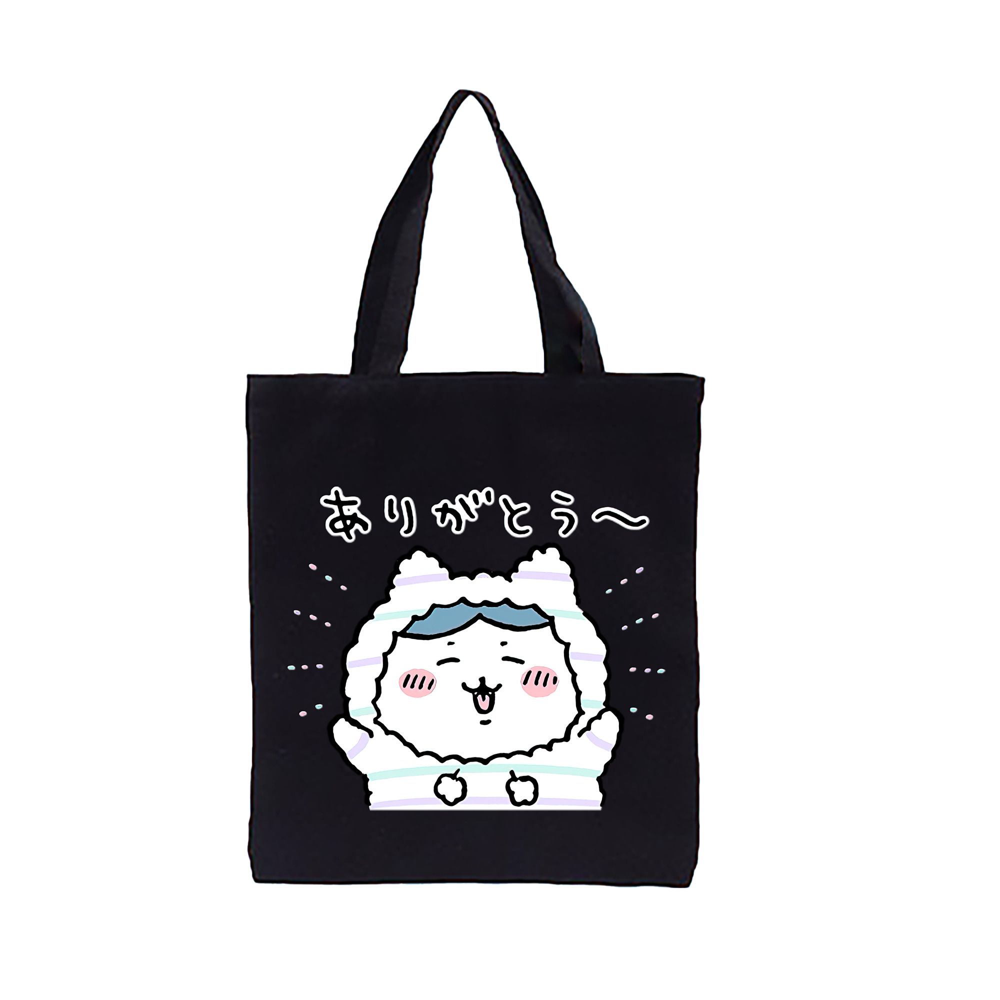 （画像用） ちいかわ ハチワレ Chii-kawa hachiware 縦型キャンバス生地手提げバッグ　トートバッグ