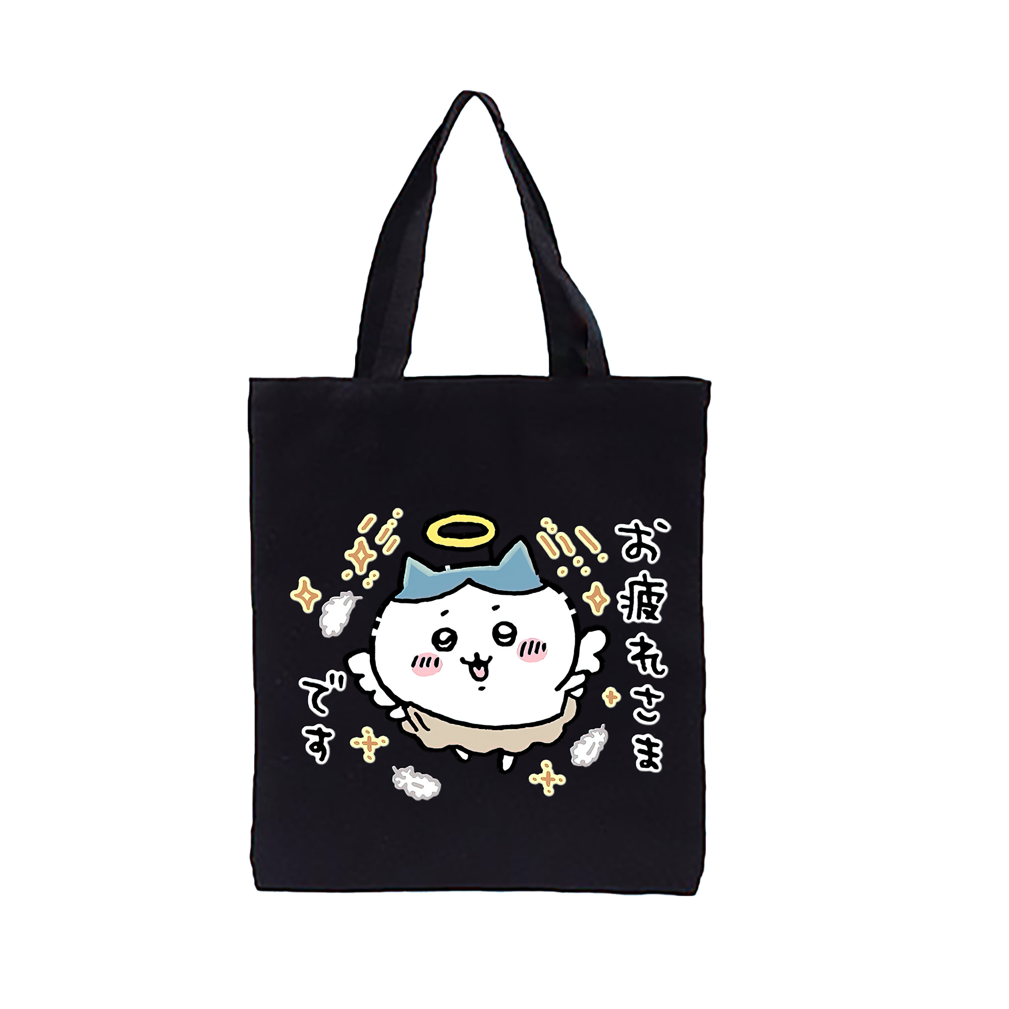 （画像用） ちいかわ ハチワレ Chii-kawa hachiware 縦型キャンバス生地手提げバッグ　トートバッグ