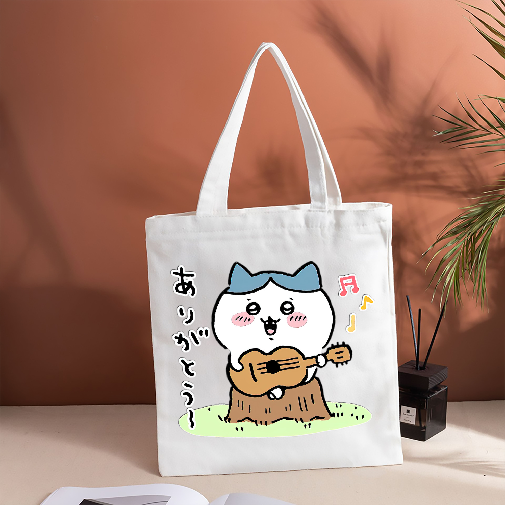 ちいかわ ハチワレ Chii-kawa hachiware 縦型キャンバス生地手提げバッグ　トートバッグ